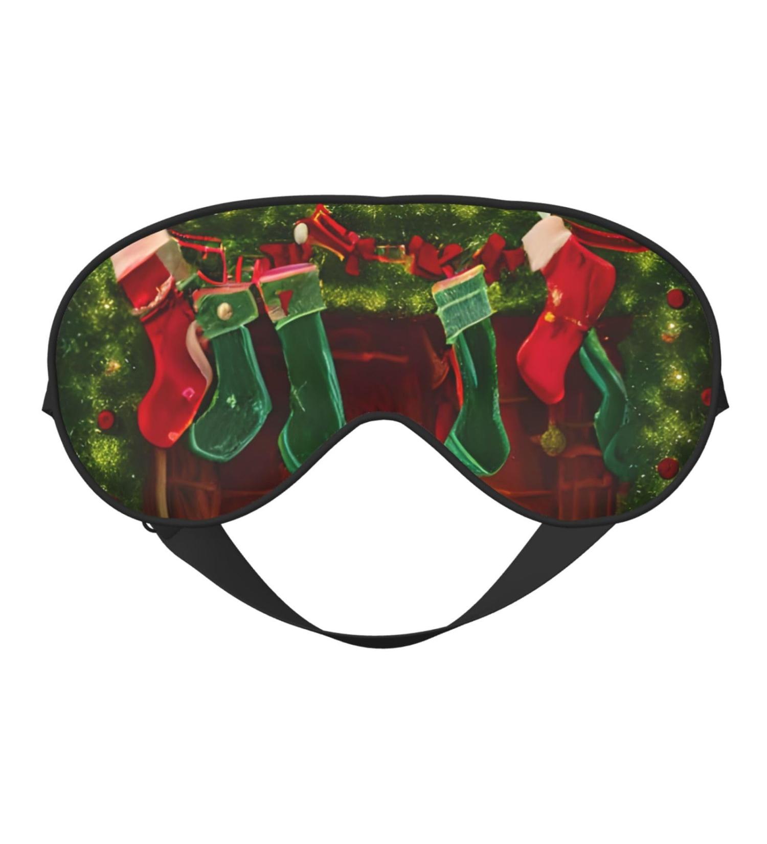 Merry Christmas Soft Sleep Eye Mask | Breathable Eye Patch for Women | Ideal for Travel & Relaxation - Buy Online on GoSupps.com