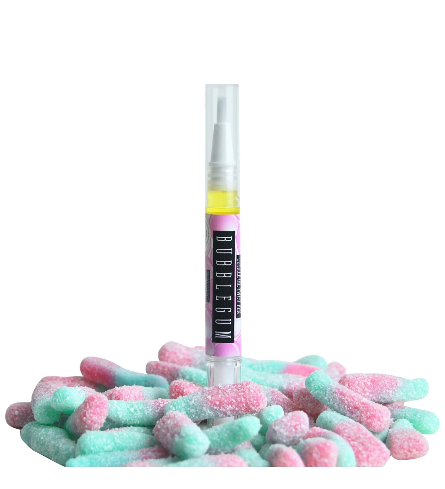 Bubblegum Fragrance Scent Moisturising Cuticle & Nail Oil Travel Brush Pen For hyrating and nourishing dry and brittle nails