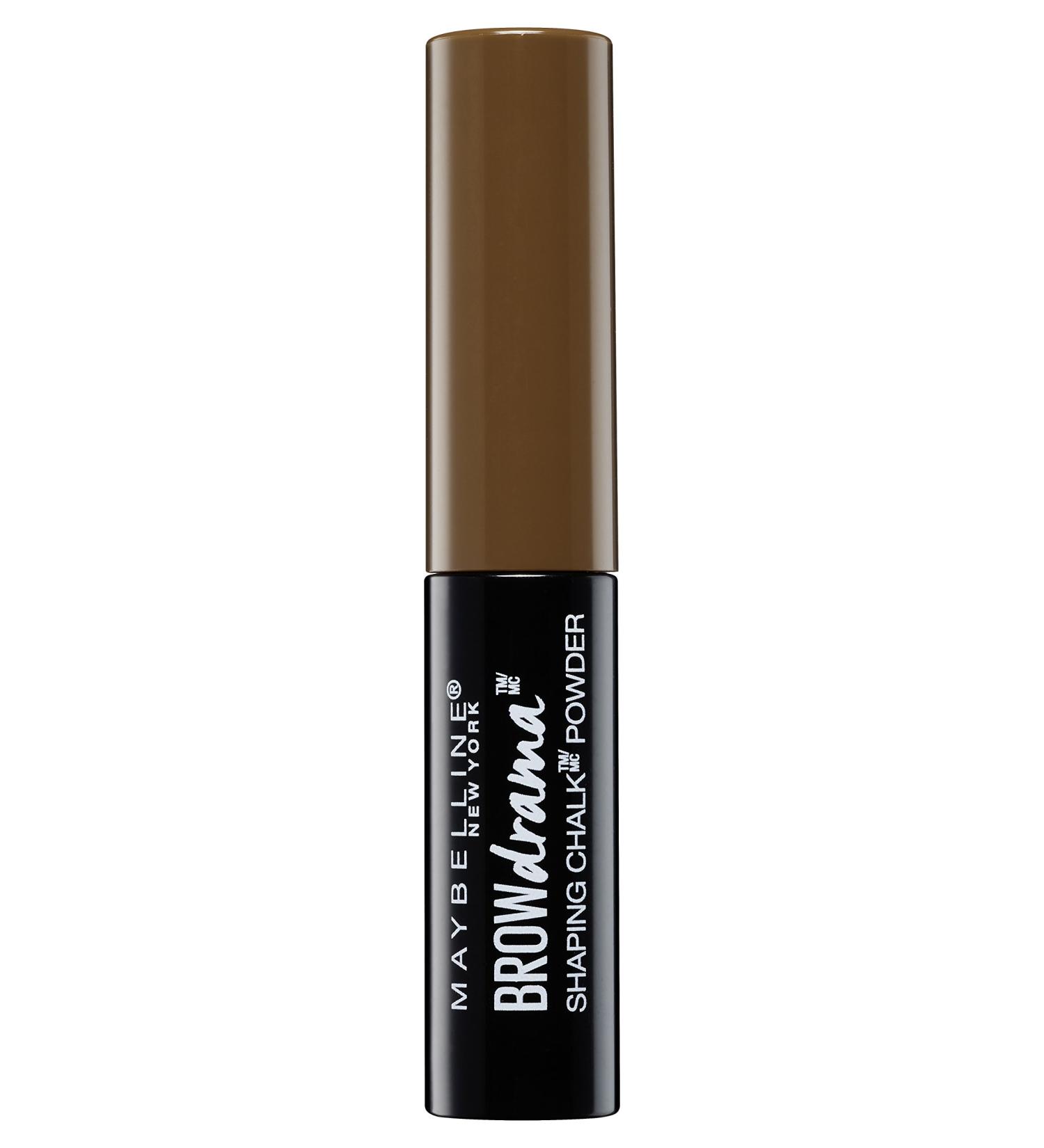 Maybelline Brow Drama Shaping Chalk Powder 1g - Deep Brown - Buy Online on GoSupps.com