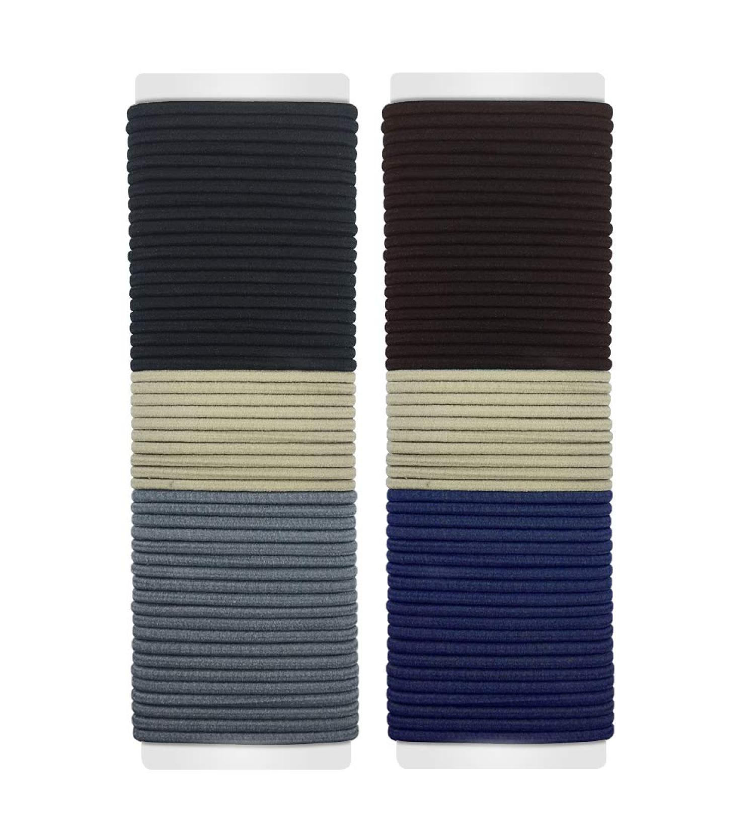 Elastic Hair Ties ECADY (100-Pack) - No-Metal Hair Bands Ponytail Holder in 5 Neutral Colors - 4mm - Hair Accessories for Women and Girls - Buy Online on GoSupps.com