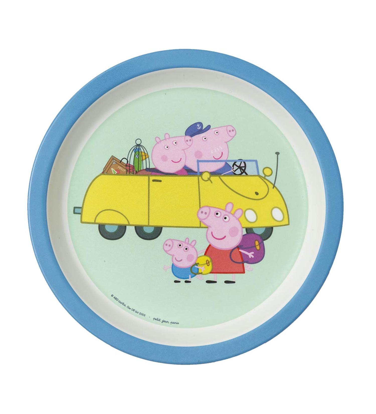 Buy Petit Jour Paris Baby Dinner Plate Blue Peppa Pig - Perfect Shape | International Shipping Available - Buy Online on GoSupps.com