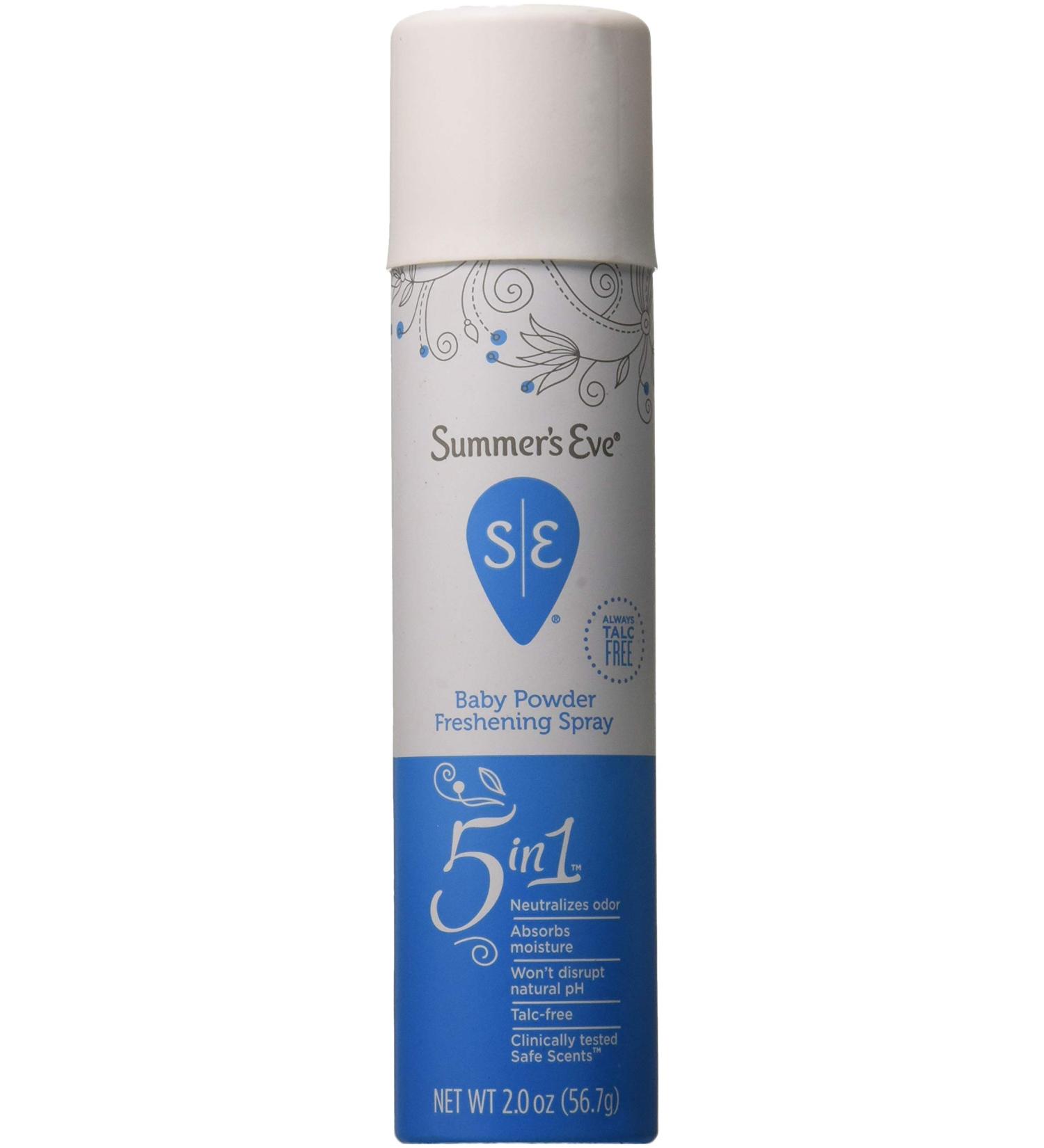 Summer's Eve Baby Powder Feminine Deodorant Spray 1ct - Gentle and Effective - Buy Online on GoSupps.com