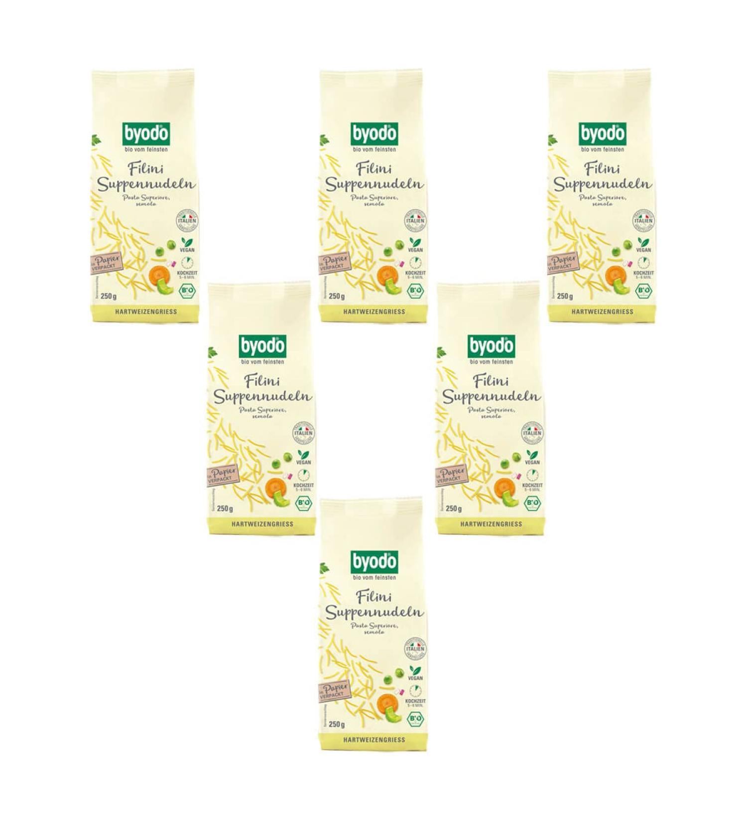 ByoDo Byodo Bio Helle Filini Pack of 6 yarn balls 250g