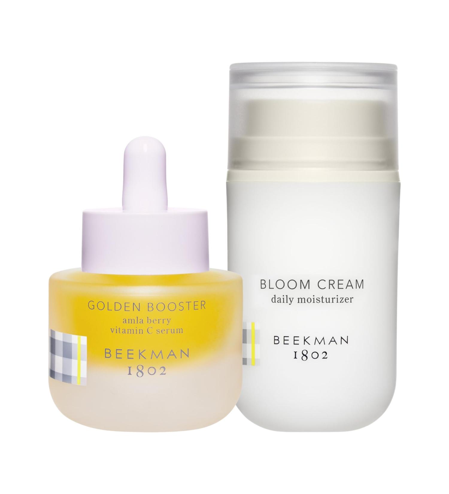 Beekman 1802 Golden Booster Amla Berry Face Serum (0.5 fl oz) + Bloom Cream Daily Face Moisturizer (1.69 oz) - Good for Sensitive Skin - Cruelty Free - Buy Online on GoSupps.com