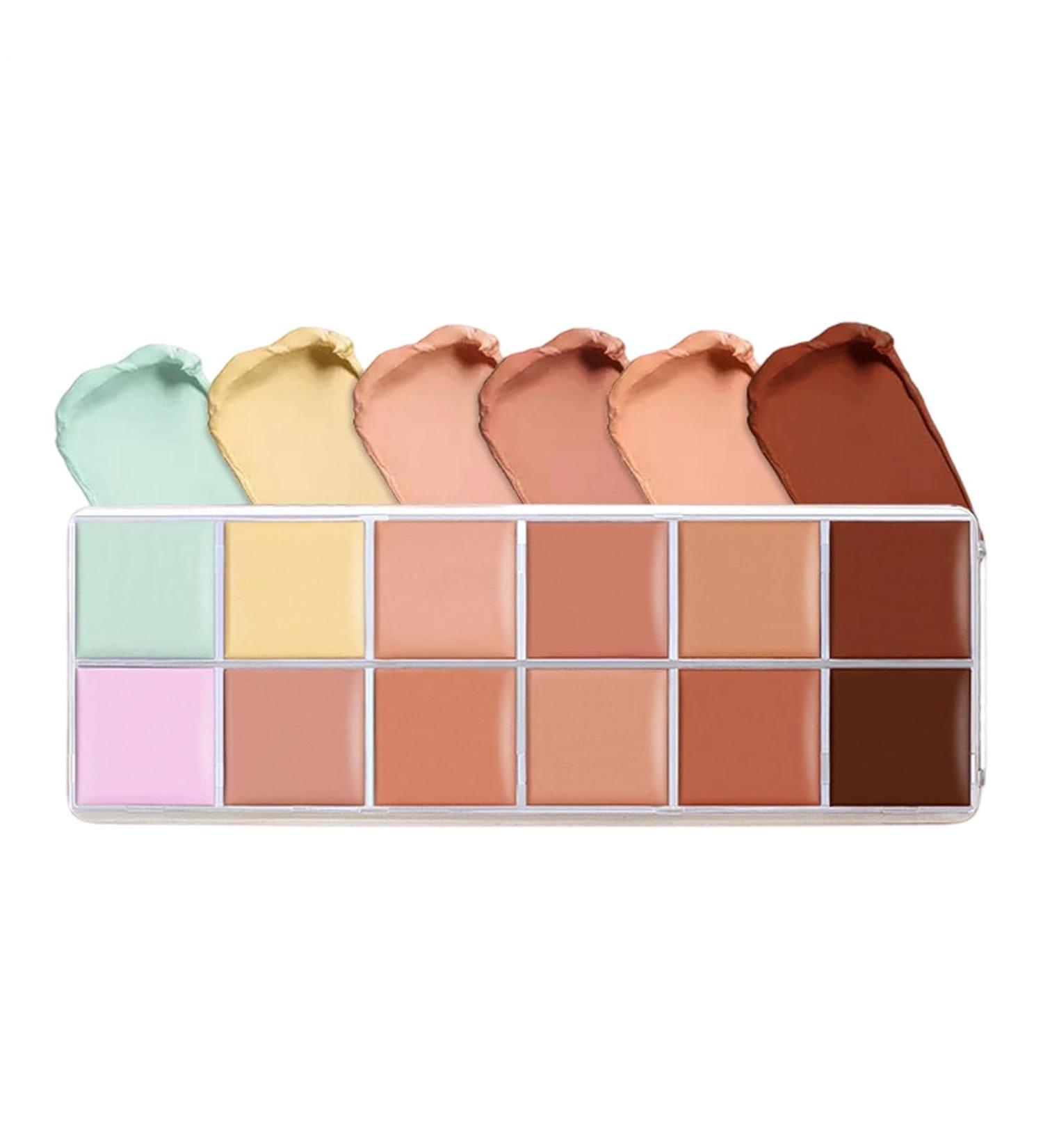  Dgayaeic Face Correcting Palette - 12 Shades Correcting Cream Makeup Palette | Melting Texture for Young People Teens Family & Friends - Buy Online on GoSupps.com