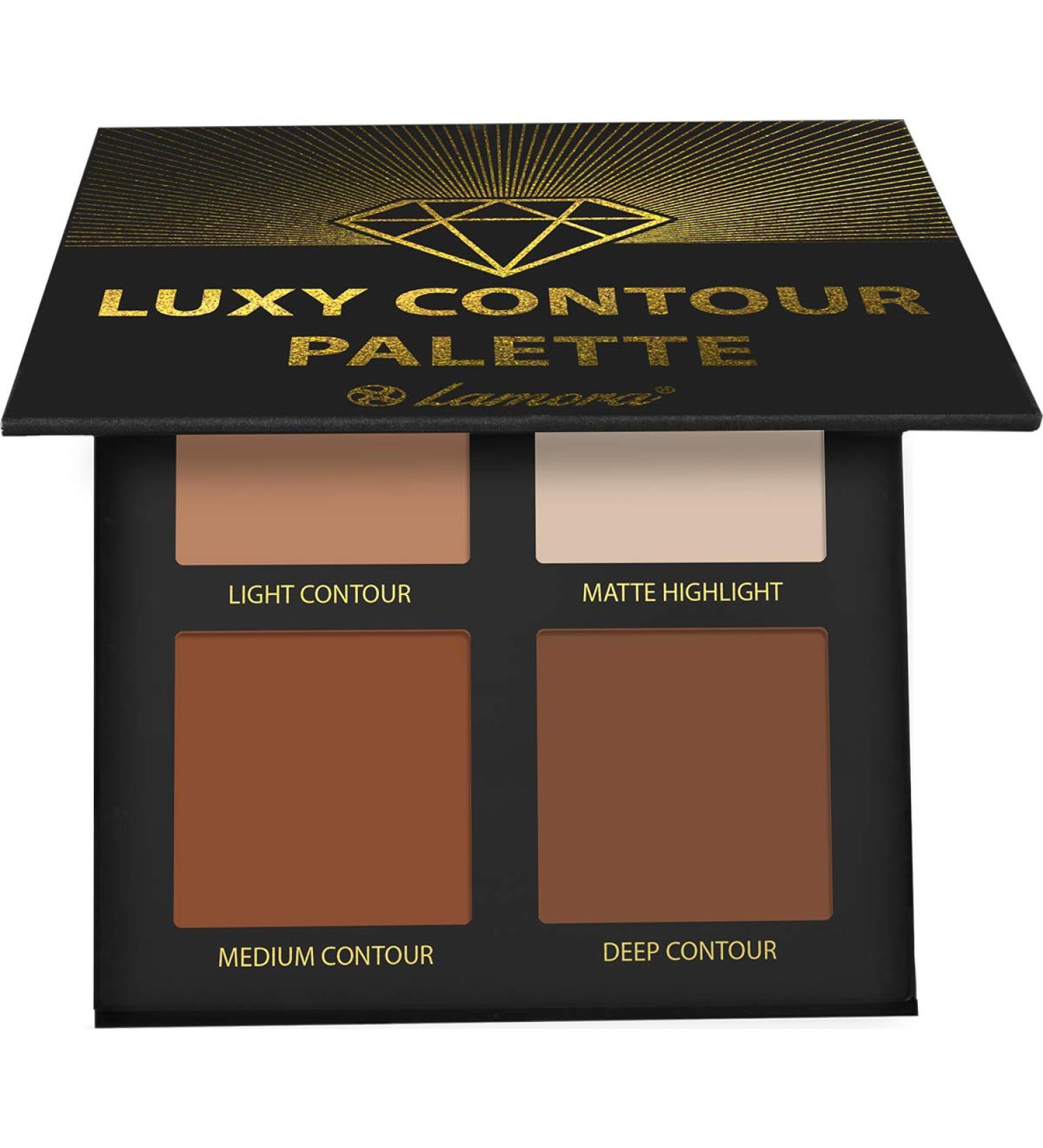 Contour Palette Makeup Powder Kit - With Mirror For Light To Medium Dark Skin - 4 Highly Pigmented Matte Colors For Contouring And Highlighting - Vegan Cruelty Free And Hypoallergenic - Buy Online on GoSupps.com