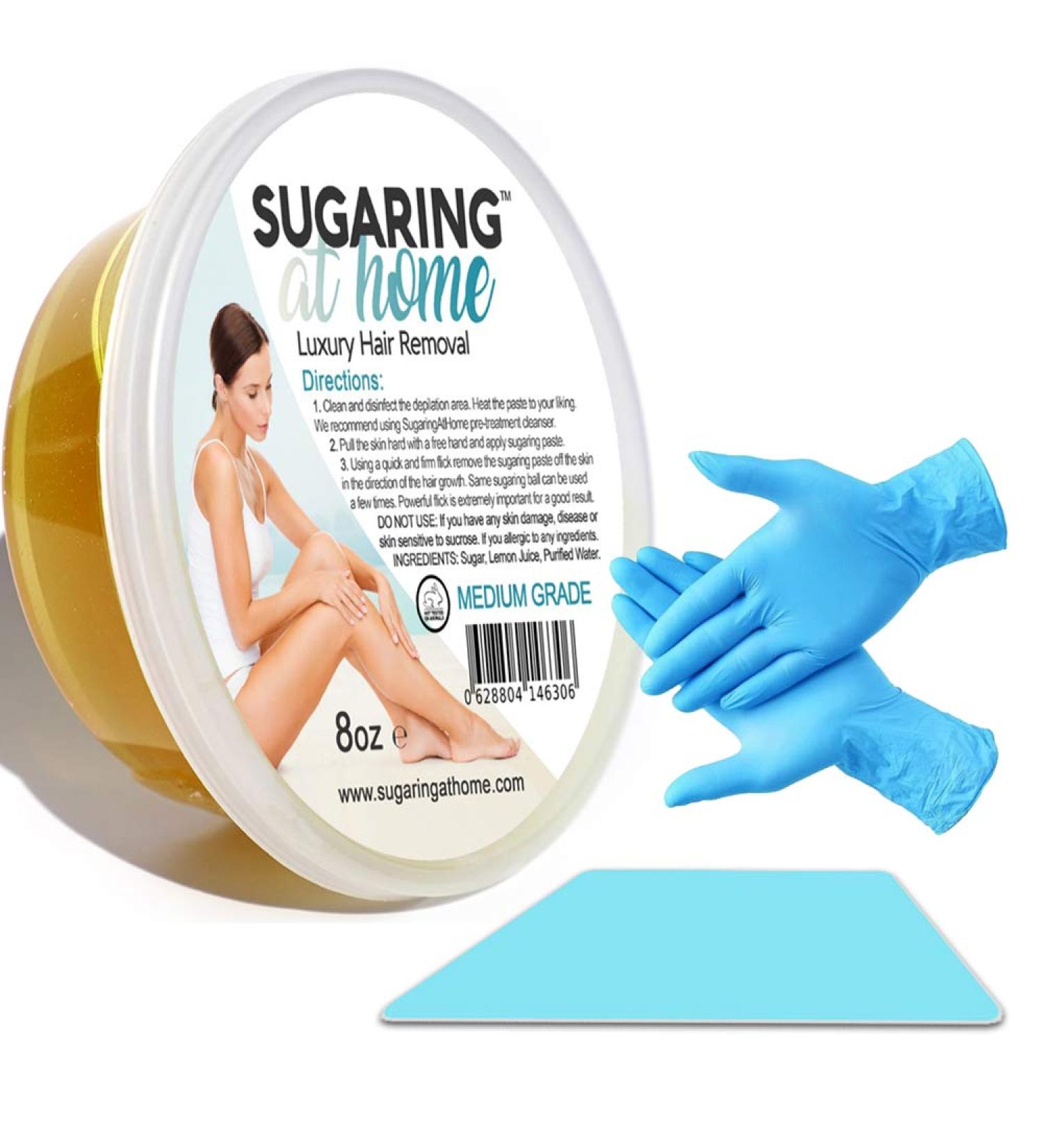 Sugaring Paste Kit with Applicator and Gloves Set for Easy DIY Sugar Waxing at Home - Buy Online on GoSupps.com