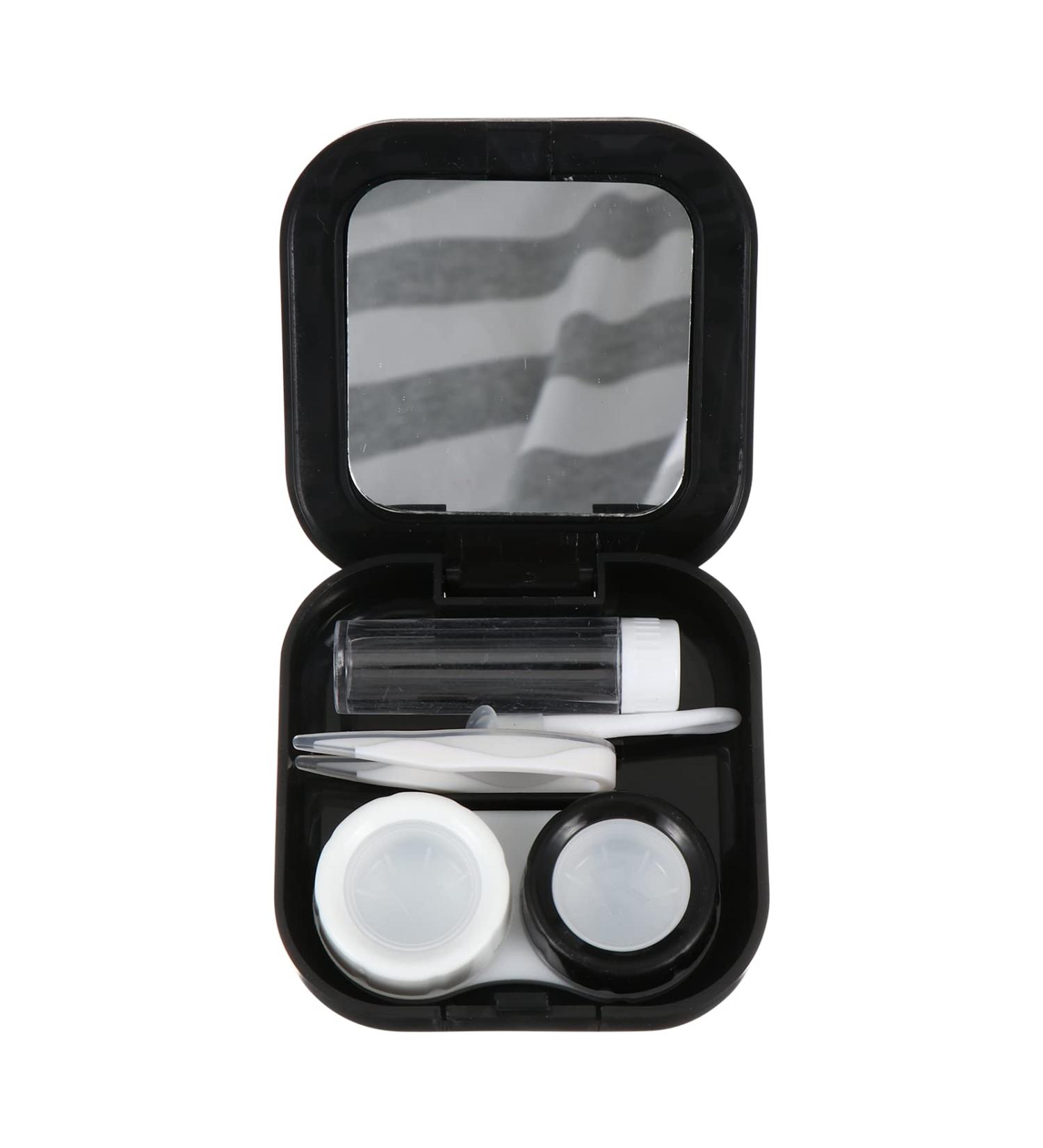 Milist Holder Fashion Planet Contact Objective | Portable Contact Lens Box Kit with Mirror & Tweezers - Square Pattern Case - Buy Online on GoSupps.com