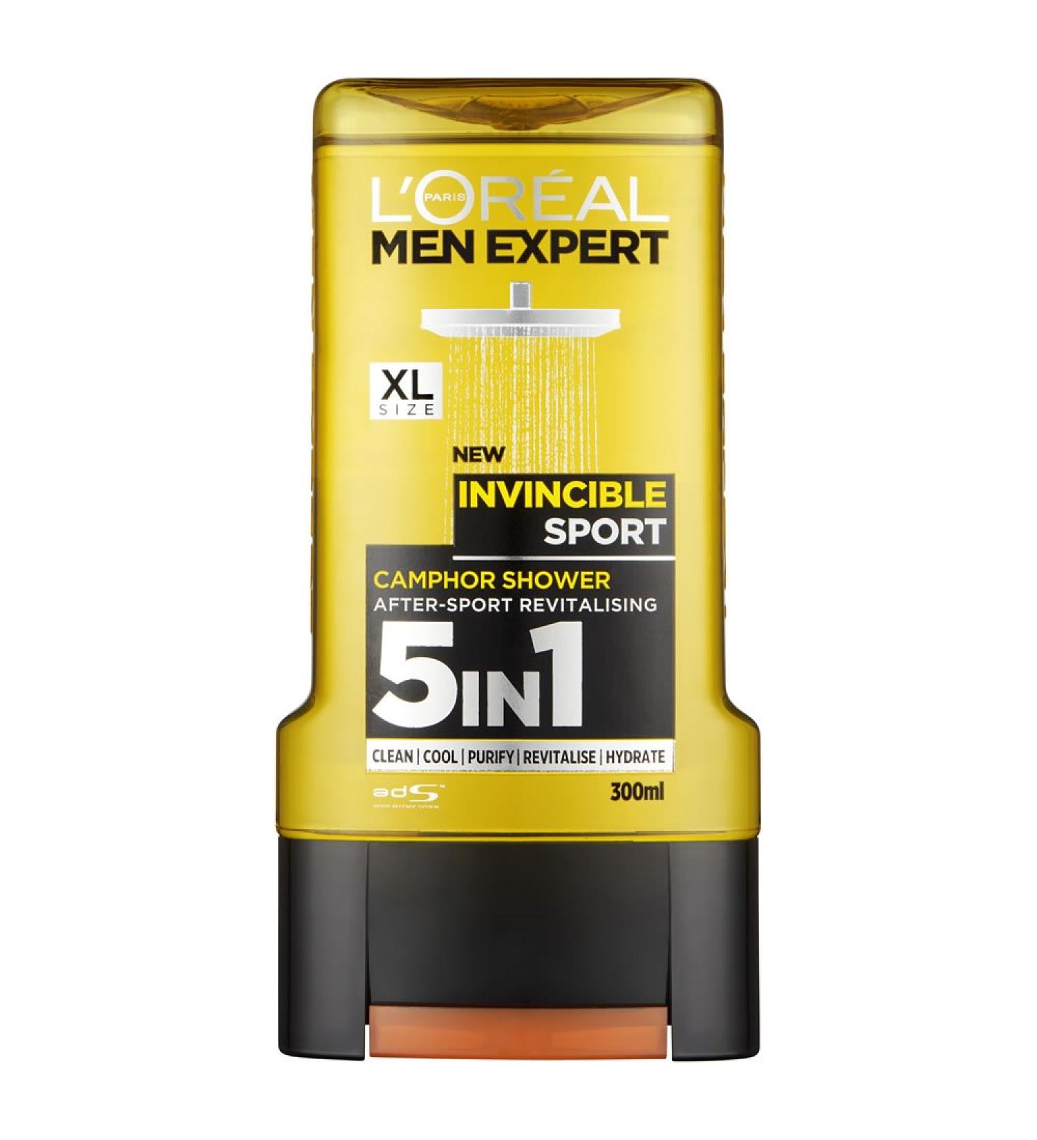 L'Oreal 5In1 Men Expert Invincible Sport Camphor After-Sport Revitalising  300 ml