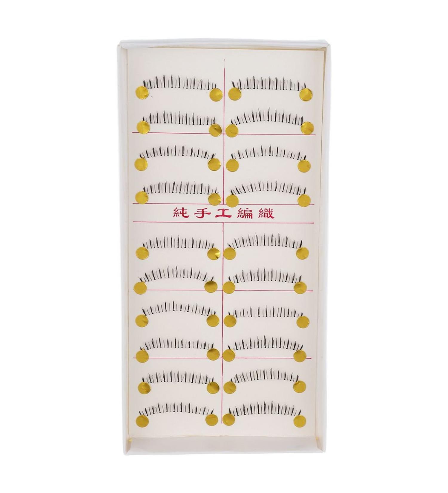 10 Pairs Natural Black False Eyelashes - Clear Band for Stunning Eyes | International Shipping - Buy Online on GoSupps.com