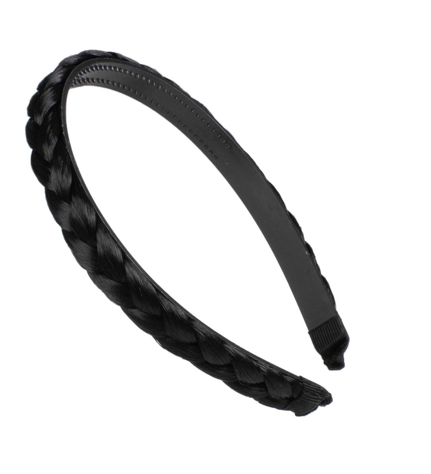 hair2heart headband hairband hairpiece braided headpiece hair accessory - black
