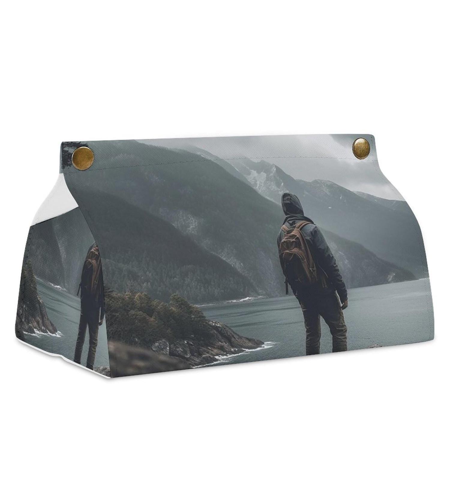 Tissue Box Cover Tissue Box Holder Sea and Mountains Print Tissue Holder Travel Tissue Packs Facial Paper Holder Decorative Holder - Buy Online on GoSupps.com