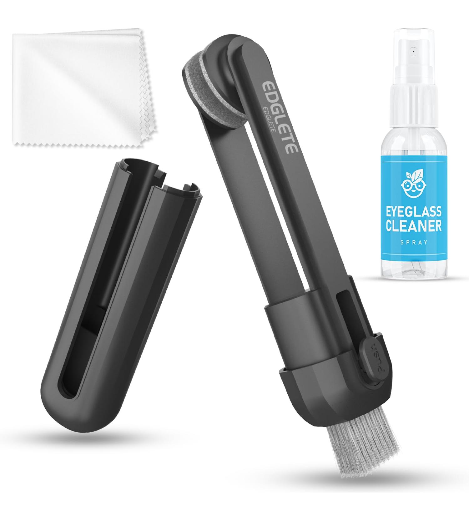 Buy Eyeglass Cleaning Kit | Streak-Free Glasses Cleaner Spray & Microfiber Cloth | Portable Travel Safe Eyewear Care - Buy Online on GoSupps.com