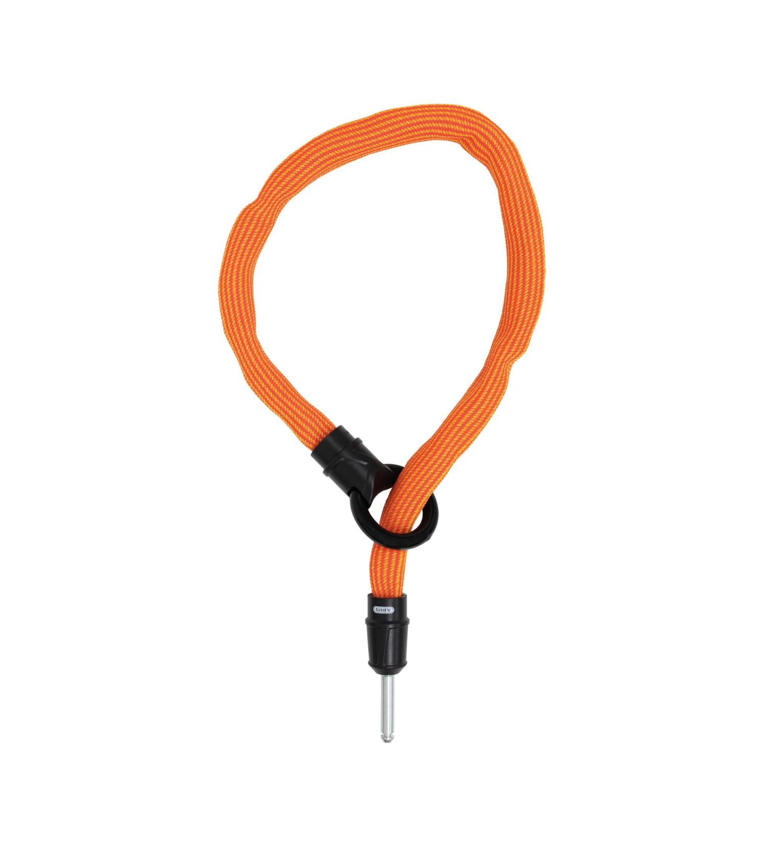 ABUS frame lock chain Ivytex Adaptor Chain 6KS - Bicycle lock with dirt and moisture -repellent cover - 6 mm thick chain 130 cm orange (sparkling orange)
