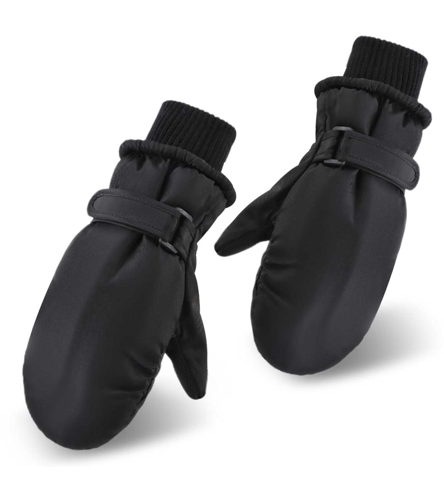 XIAOHAWANG Kids Ski Gloves | Waterproof Dinosaur Mittens for Boys & Girls | Ages 2-8 | Black-A - Buy Online on GoSupps.com