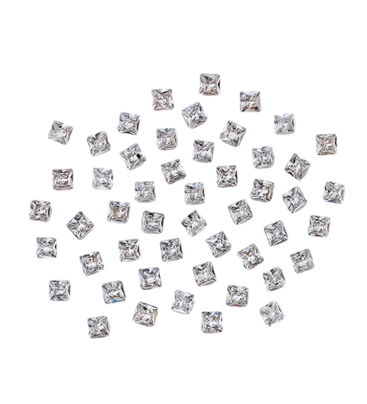 Unique Square Pointed Bottom Rhinestones For Nail Decoration Eye Catching Nail Accessories Square Pointed Bottom Rhinestones White middle - Buy Online on GoSupps.com