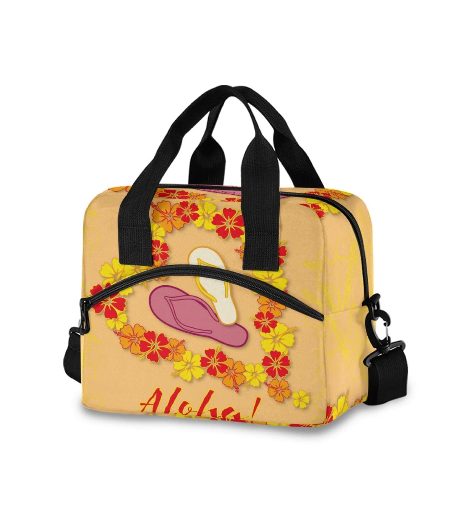 MALPLENA Aloha Love Multifunctional Reusable Thermal Snack Cooler Bag - Ideal for Men & Women | International Shipping Available - Buy Online on GoSupps.com