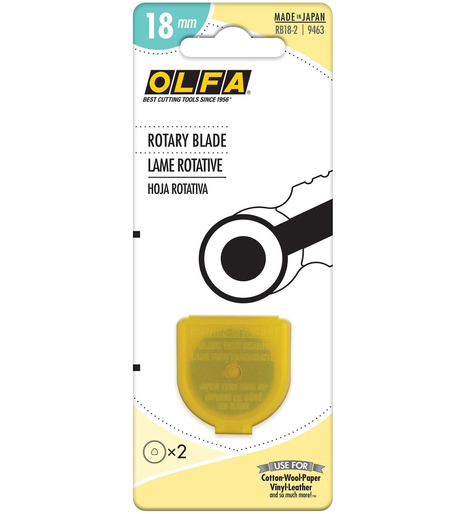 OLFA 9463 RB18-2 18mm Rotary Blades  2-Pack  Silver - Buy Online on GoSupps.com