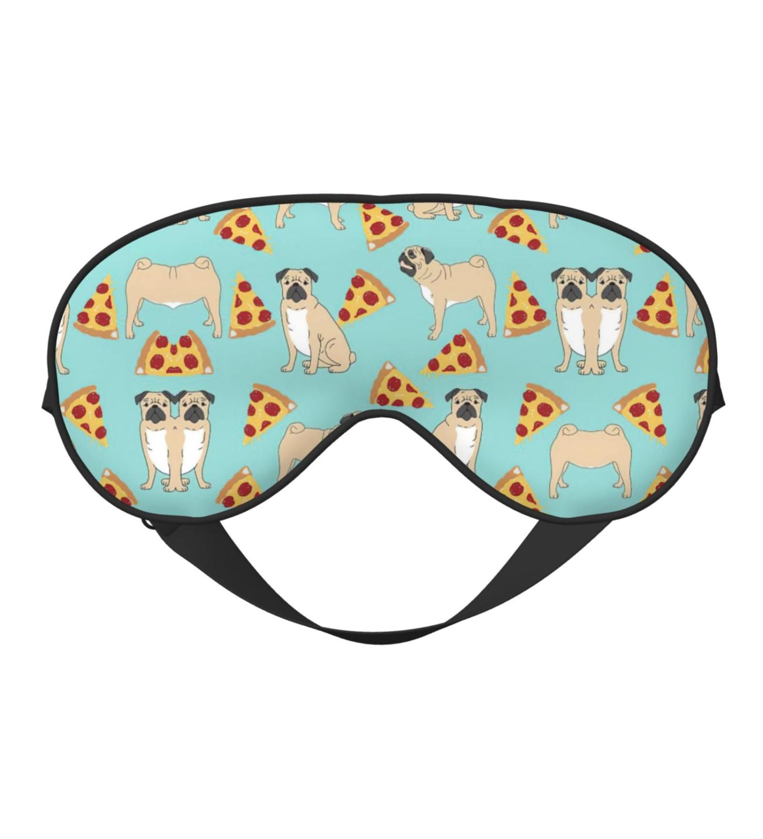 Pizza Party Sleep Mask - Adjustable Soft & Breathable Blindfold for Deep Sleep Travel & Meditation - Perfect for Relaxation - Buy Online on GoSupps.com