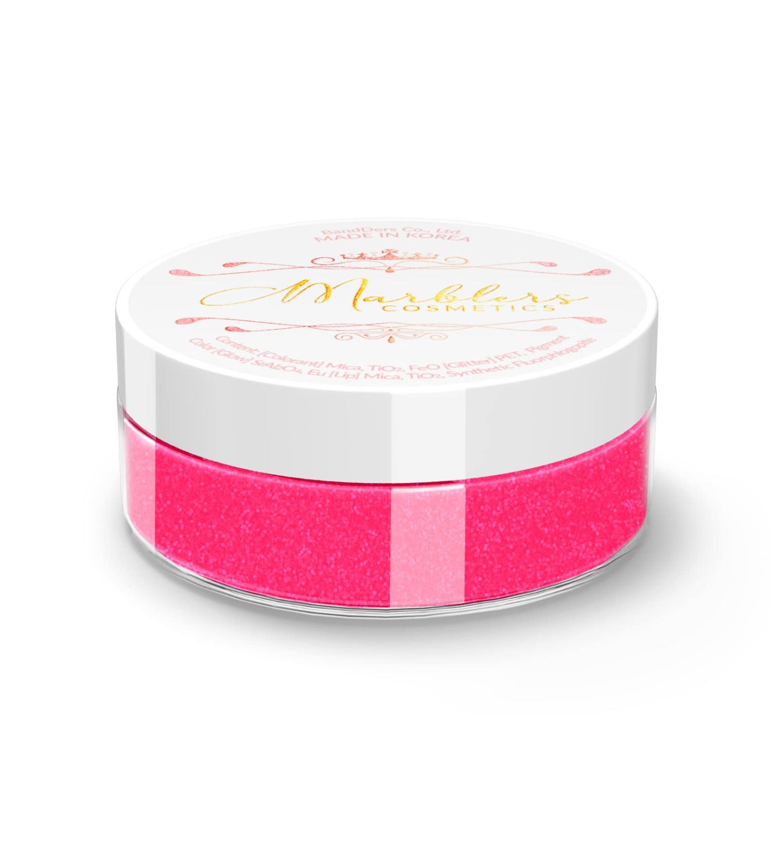 MARBLERS Neon Glitter Fluorescent Pink 0.18oz - Non-Toxic, Vegan, Cruelty-Free | Eyeshadow, Nail Polish, Festival Makeup - Buy Online on GoSupps.com