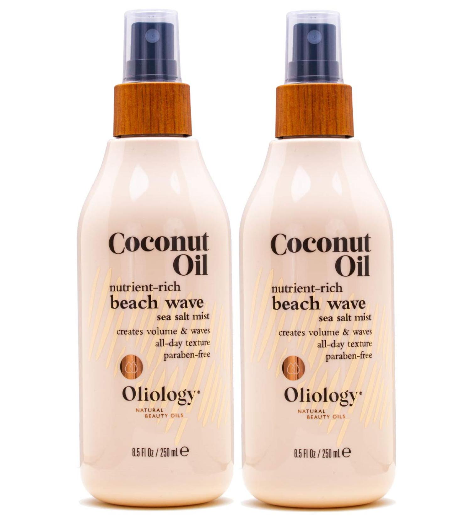 Oliology Coconut Oil Beach Wave Sea Salt Mist Spray - Light Mist Gives Hair Soft Beachy Waves Without Stiffness | Creates Volume | Long Lasting | Made in USA Cruelty Free & Paraben Free (8oz/2 Pack) 8 Ounce (Pack of 2) - Buy Online on GoSupps.com