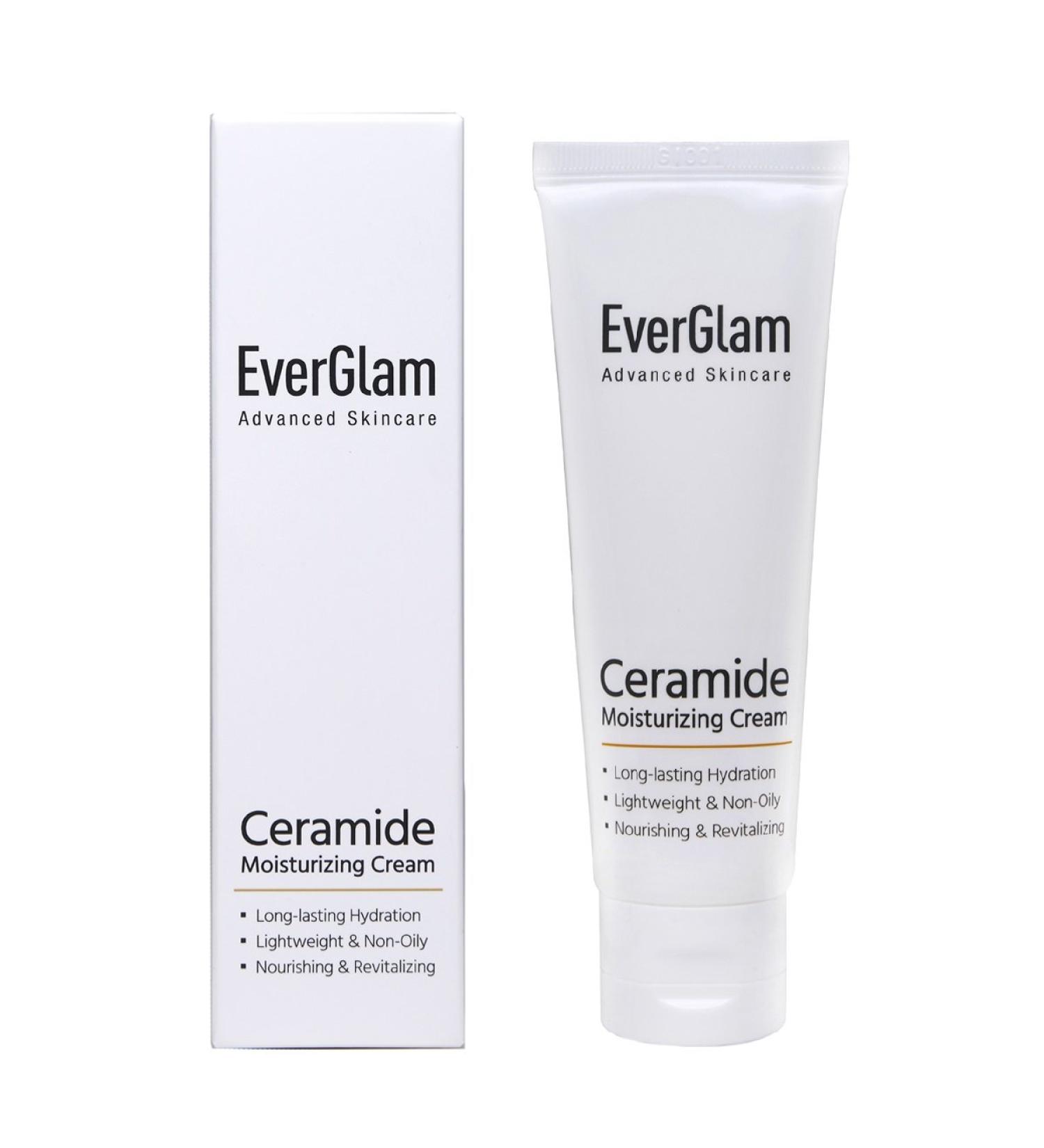 K Beauty Intensive Ceramide Face Moisturizer | Lightweight Non-Greasy Anti-Wrinkle | Rejuvenating Korean Skincare by EverGlam - International Shipping Available - Buy Online on GoSupps.com