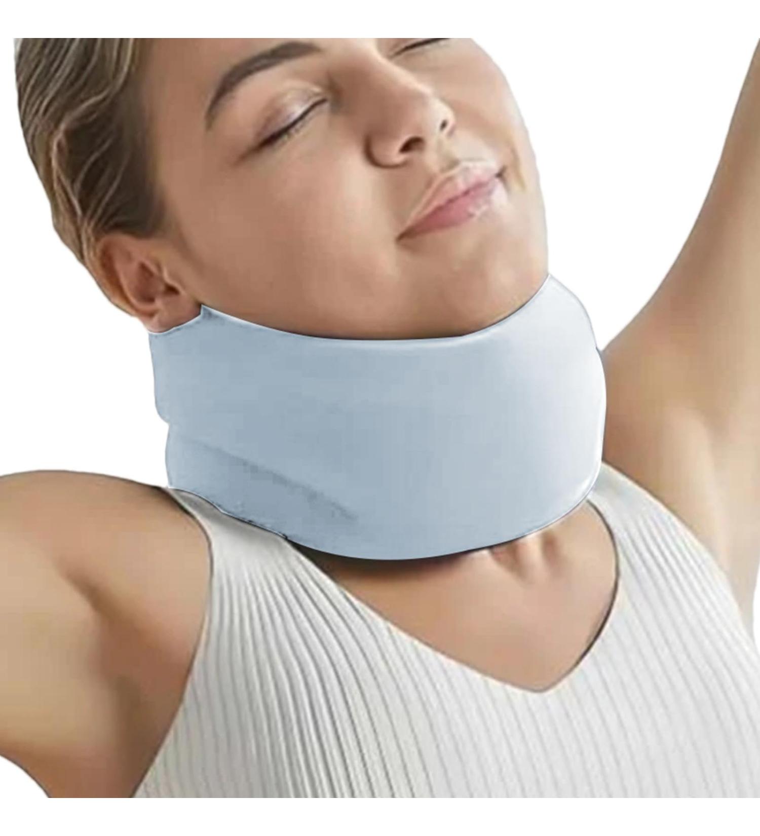Besreey Neck Support Brace | Adjustable Soft Foam Wraps Neck Support | Soft Neck Support Brace for Sleeping Aligns & Stabilizes Vertebrae Ensures Stability for Women & Men Blue M - Buy Online on GoSupps.com