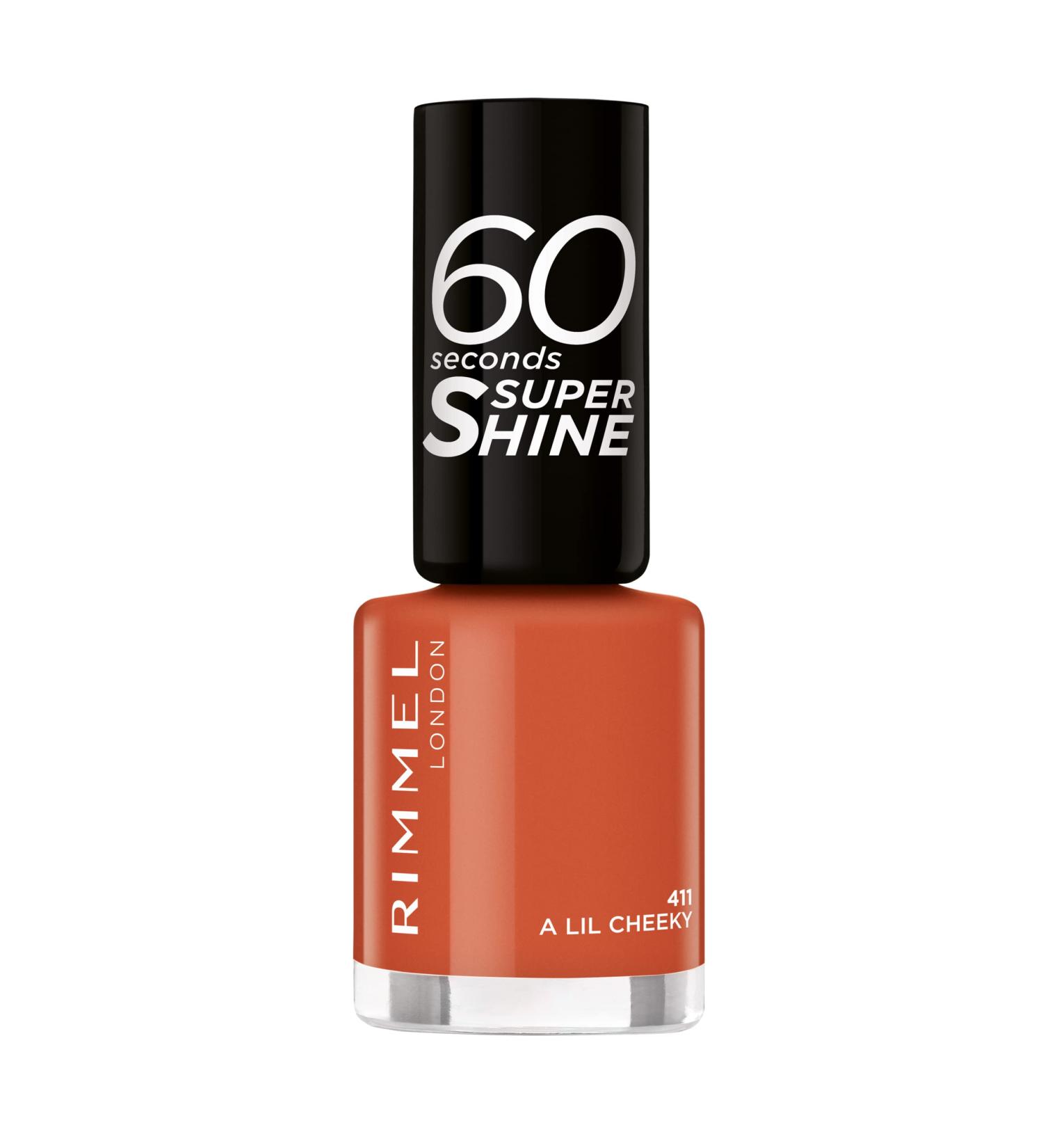 Rimmel London 60 Seconds Super Shine Nail Polish - 411 A Lil Cheeky 411 A Lil Cheeky 8 ml (Pack of 1)