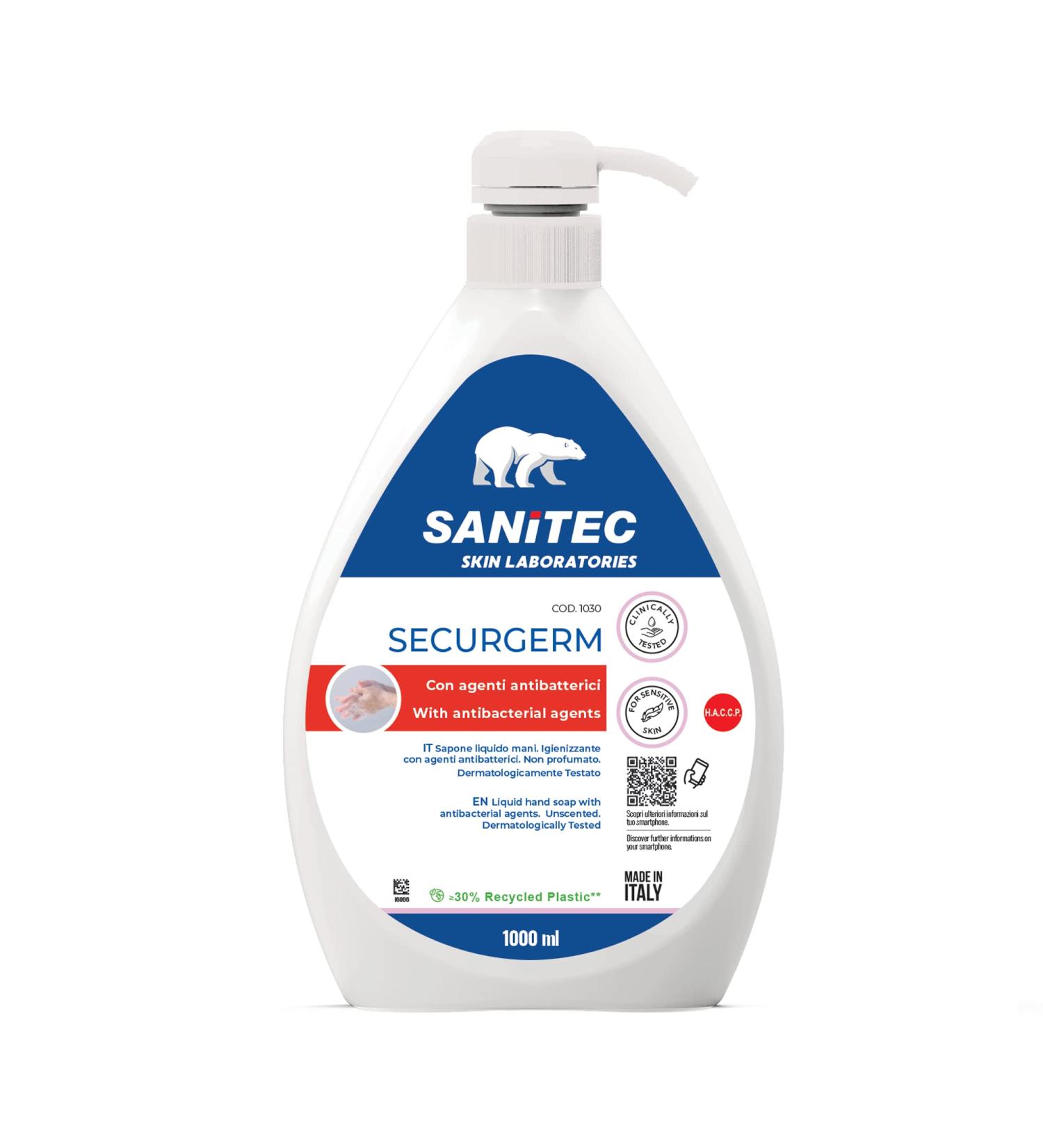 Sapone liguido per mani sanificante Securgerm 1 L - Buy Online on GoSupps.com