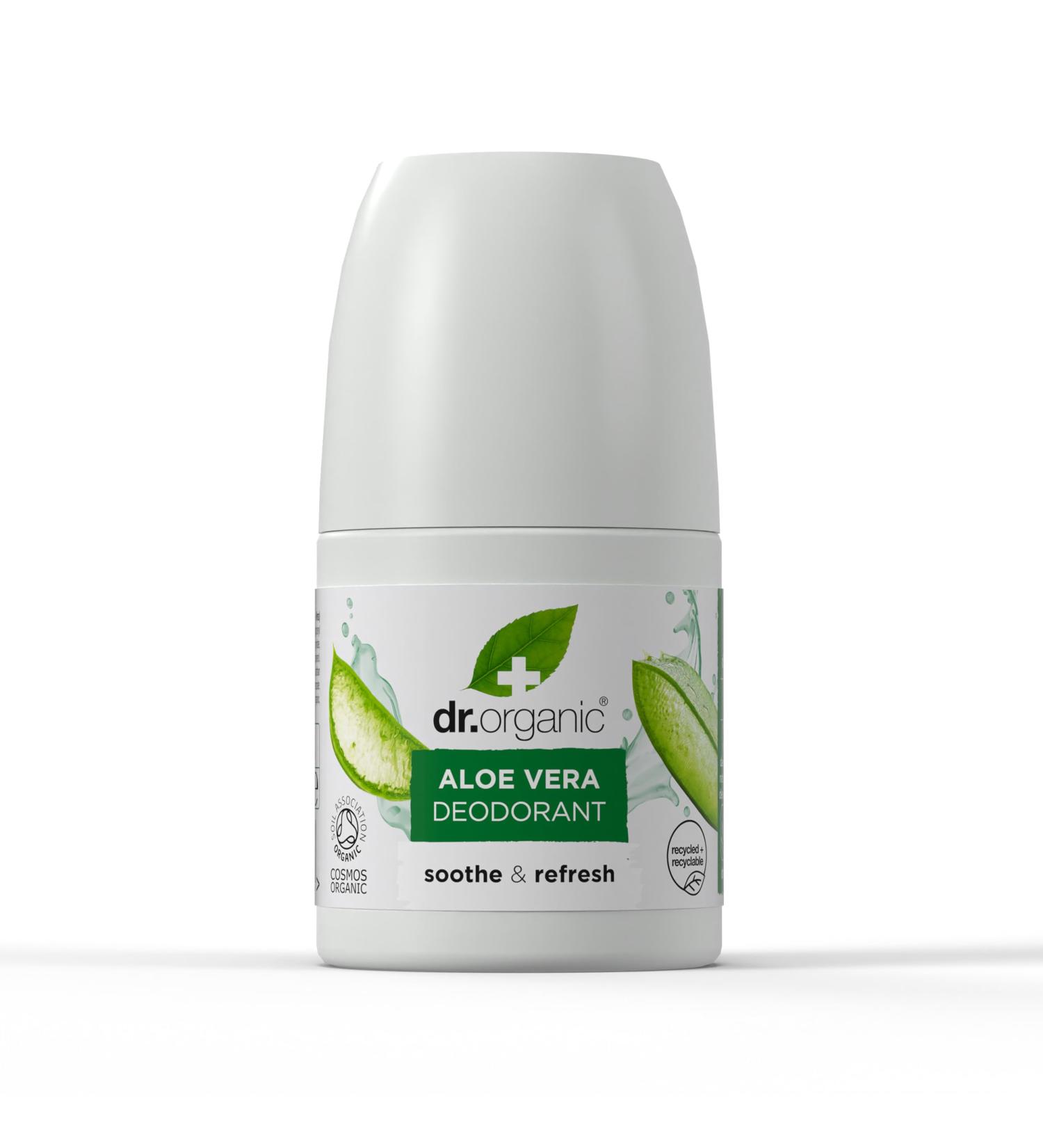 Buy Dr Organic Aloe Vera Deodorant Roll On 50ml - Natural & Eco-Friendly | International Shipping Available - Buy Online on GoSupps.com