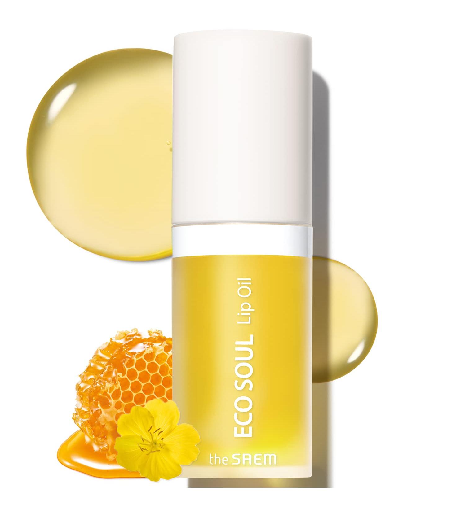 THESAEM Eco Soul Lip Oil 01 Honey | Plumping & Hydrating Lip Oil for Soft Glossy Lips - Sunflower & Olive Oil - 0.21 fl. oz - Buy Online on GoSupps.com