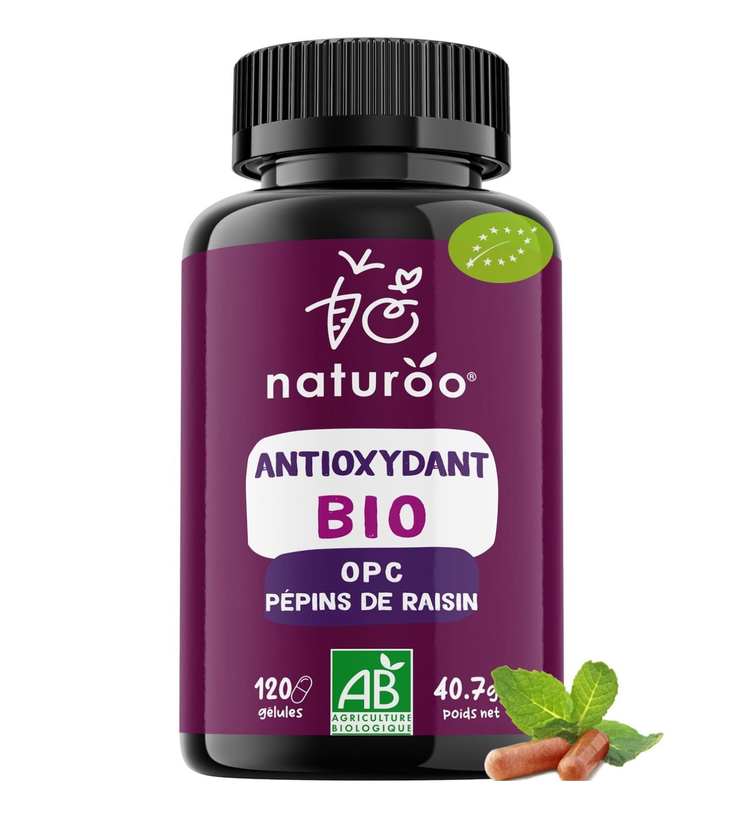 Antioxydant (120 g lules - 2 4 mois) BlO | 70% d'OPC | Extrait de P pins de Raisin | Premium & Vegan | Garanti sans produits chimiques | Compl ment alimentaire Polyph nols | anti oxydant puissant - Buy Online on GoSupps.com