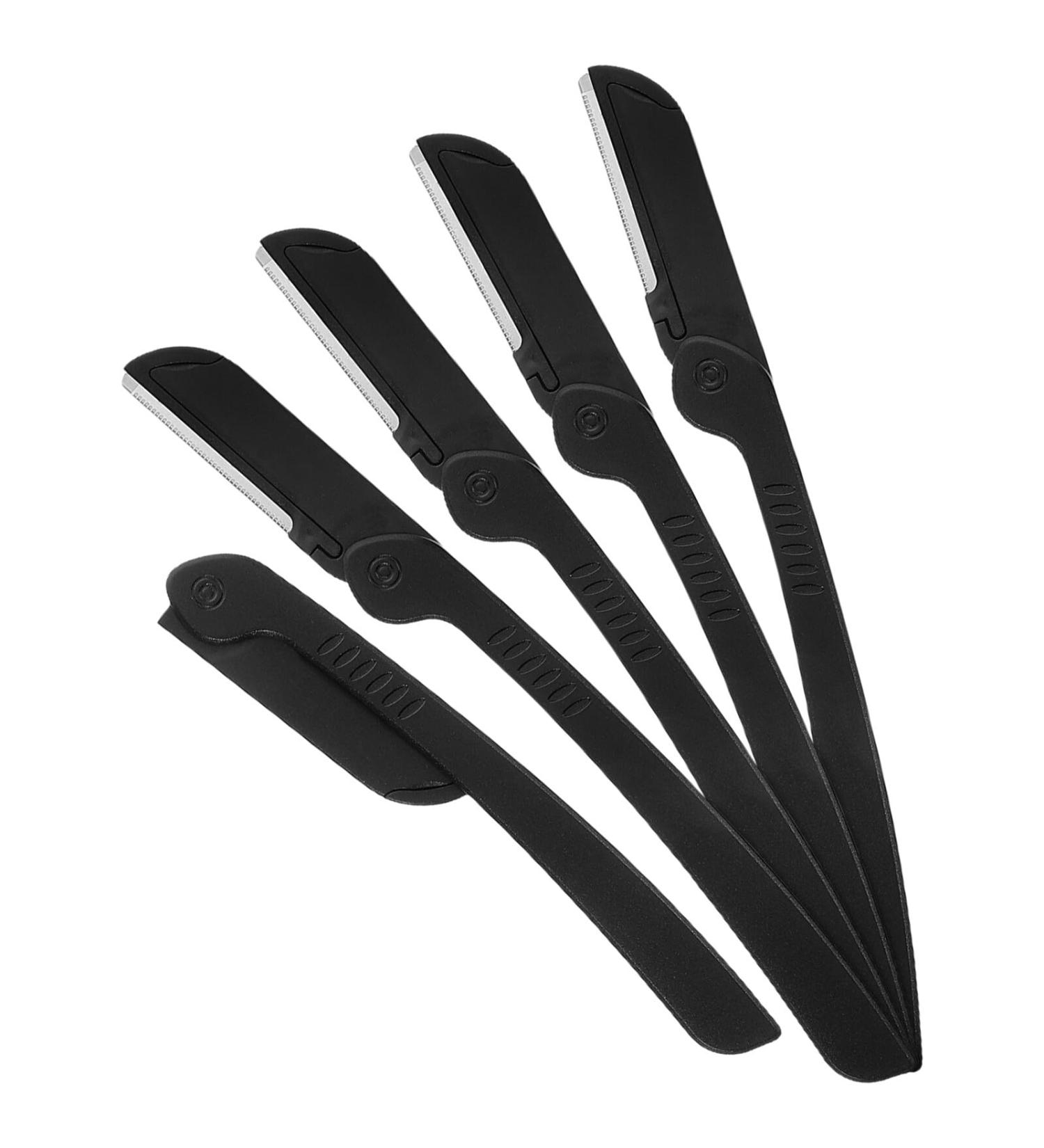 TEHAUX Rasoir Sourcils Pliable en Acier Inoxydable avec Grille de Protection Manche Mat Antid rapant Kit de 5 Pi ces R utilisables Mise des Sourcils Rasage du Visage - Buy Online on GoSupps.com