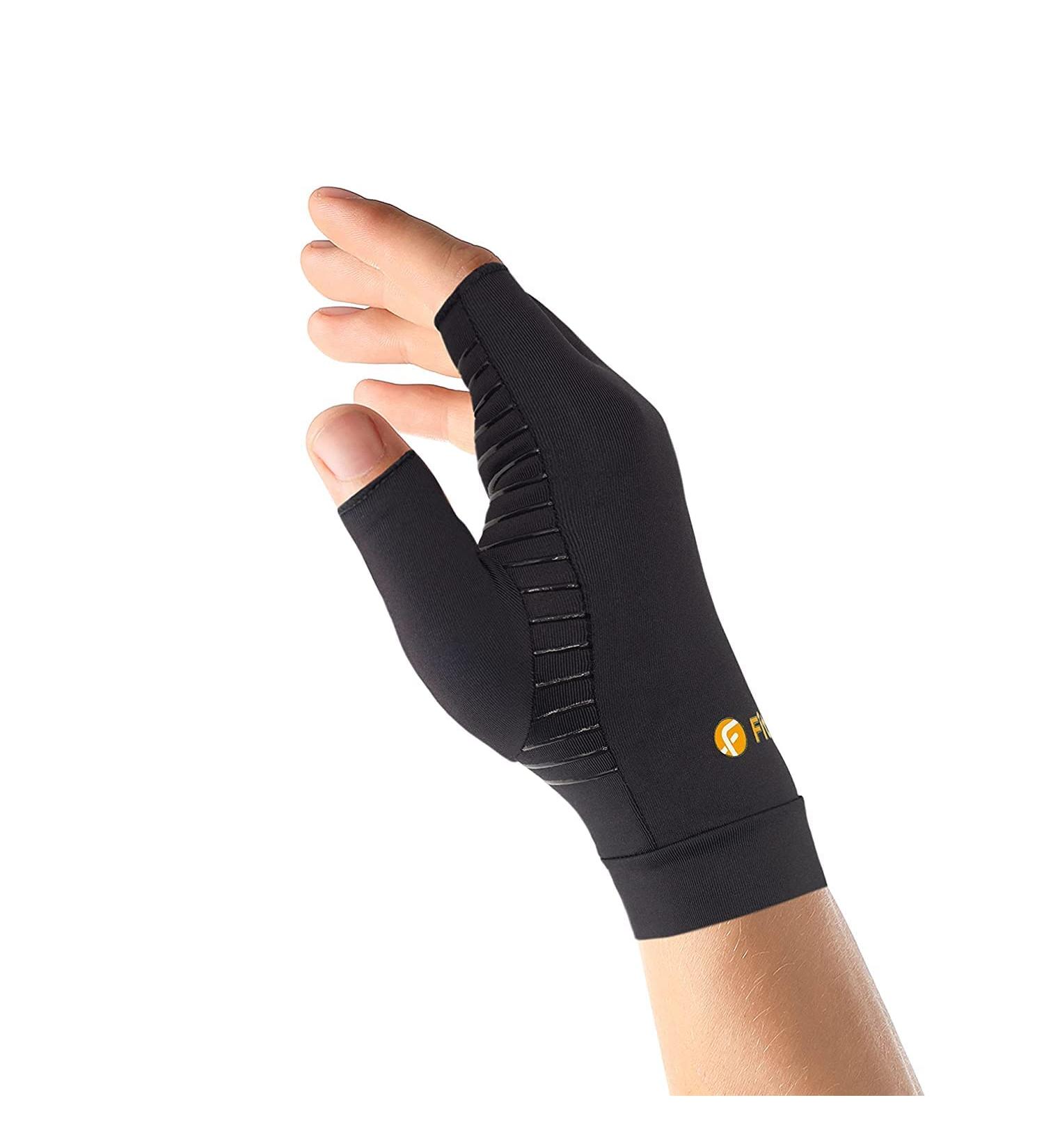 Fitude Copper Infused Compression Gloves - Half-Finger Relief for Arthritis Swelling & Joint Pain - Buy Online on GoSupps.com