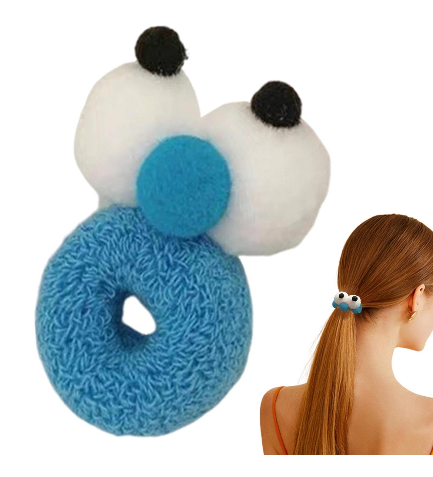Funny Hair Clips Hair Pom - High Elasticity Big Eyes Funny Hair Ties Girls Daily Hair Accessories For Women Girls Blue - Buy Online on GoSupps.com