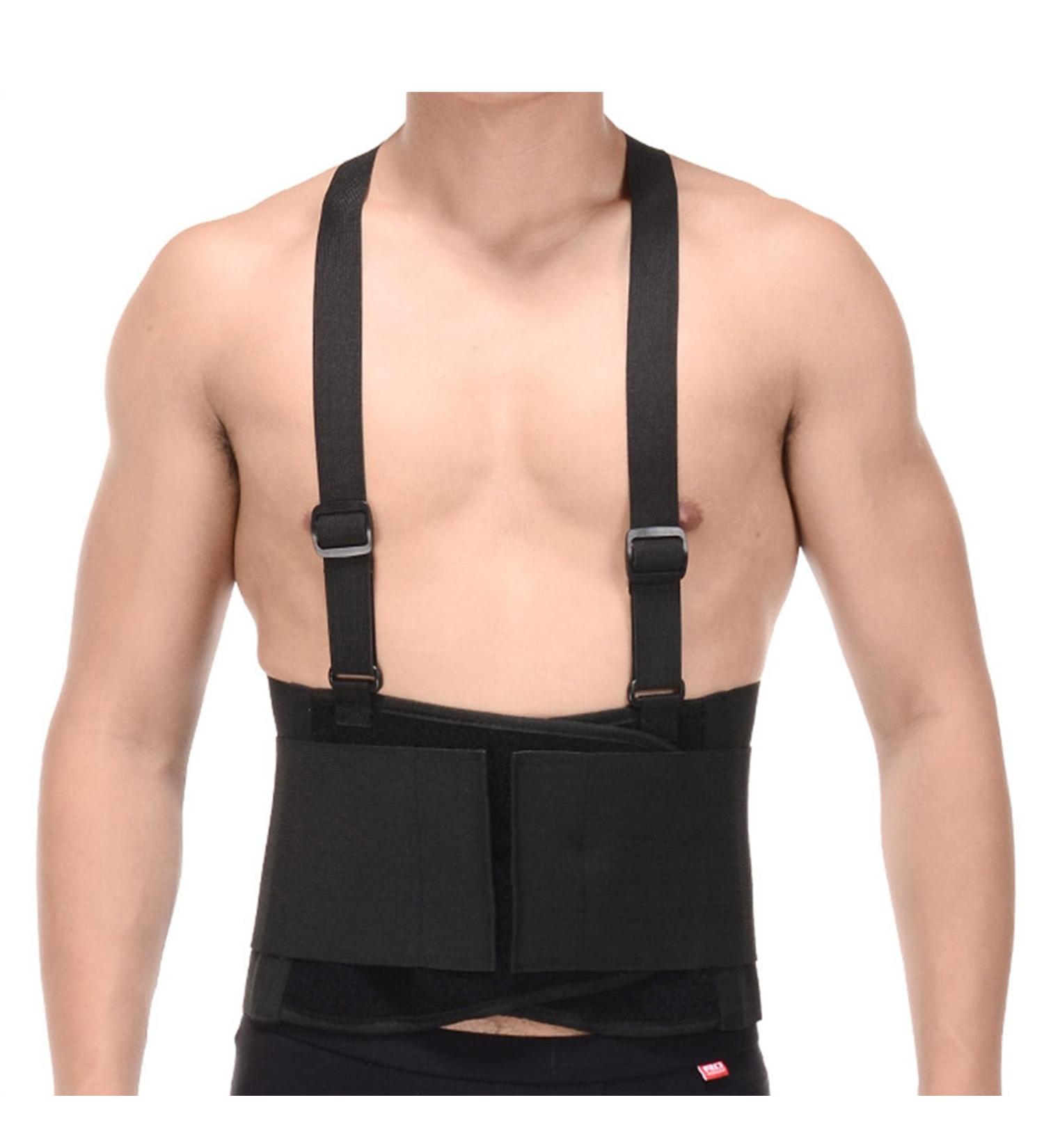 Adjustable Lumbar Back Brace Support Belt for Pain Relief & Recovery | Heavy Lifting Support - Black M - Buy Online on GoSupps.com