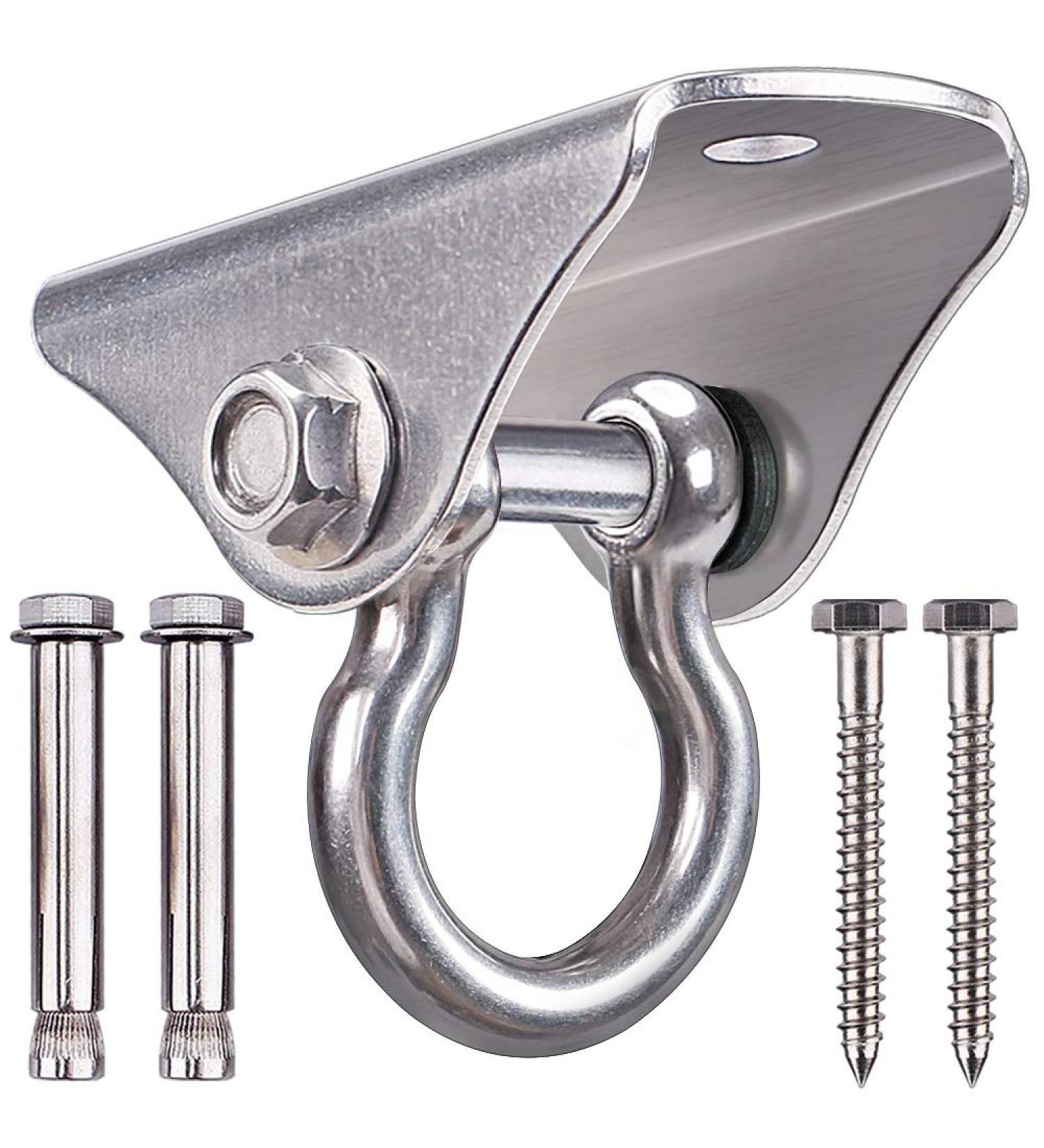 SELEWARE Stainless Steel Swing Hanger - Indoor/Outdoor Suspension Trainer Anchor - 1000lbs Capacity - 1 Pack - Buy Online on GoSupps.com