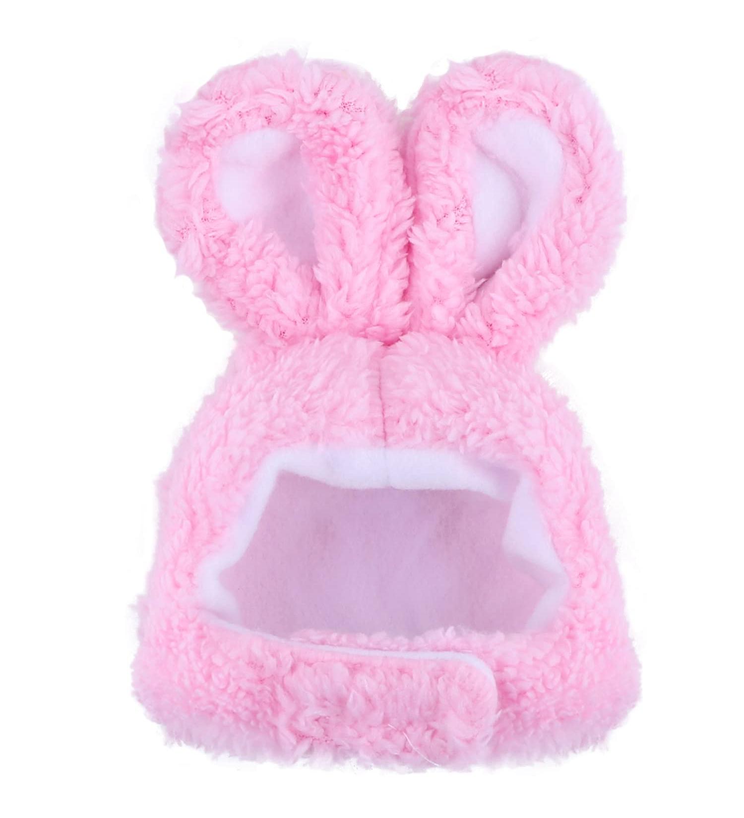 XIMISHOP Cute Costume Bunny Rabbit Hat with Ears for Cats & Small Dogs Party Costume Easter Pet Accessory Headwear(Pink) - Buy Online on GoSupps.com