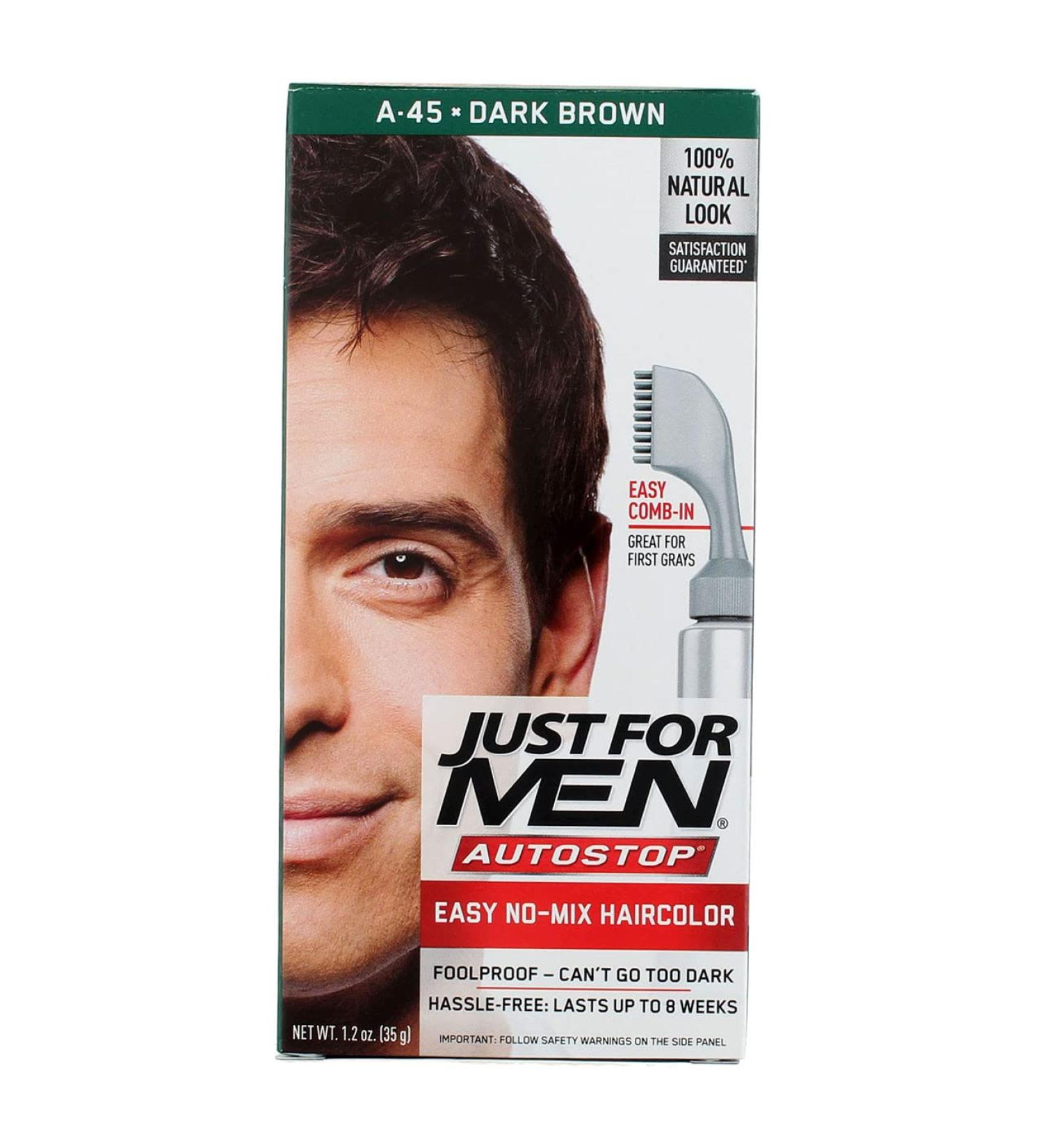 Just For Men Dark Brown Hair Color #45 - 1ct | International Shipping | Perfect Grey Coverage - Buy Online on GoSupps.com