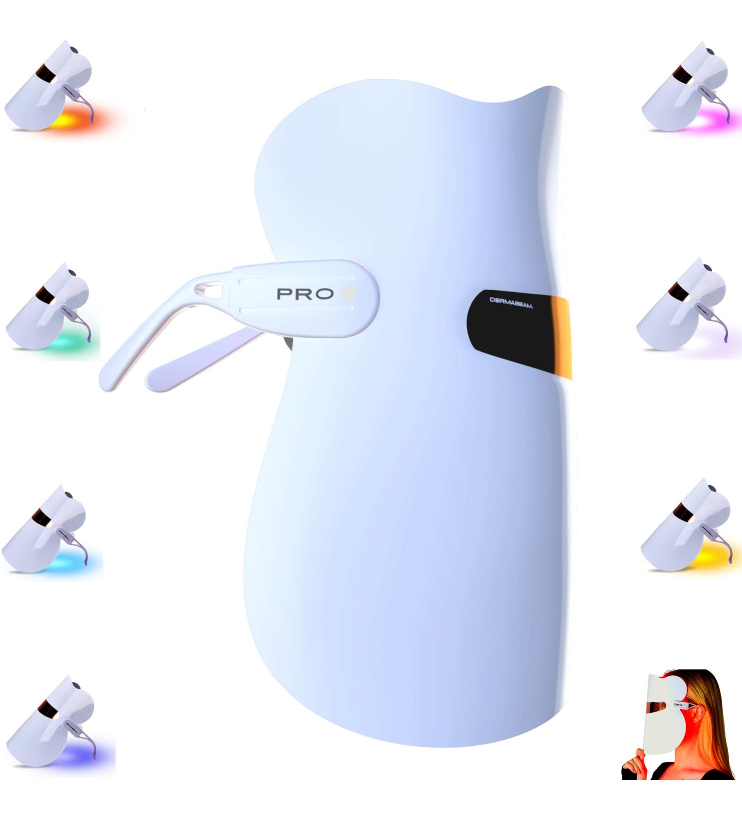 Dermabeam Pro LED Light Therapy Mask - 115 LEDs, 7 Colors, Anti-Wrinkle, Skin Rejuvenation, Cordless - Facial Red Light Therapy for Face - Infrared Skin Care Treatment - Gift for Her Mom Wife - Buy Online on GoSupps.com
