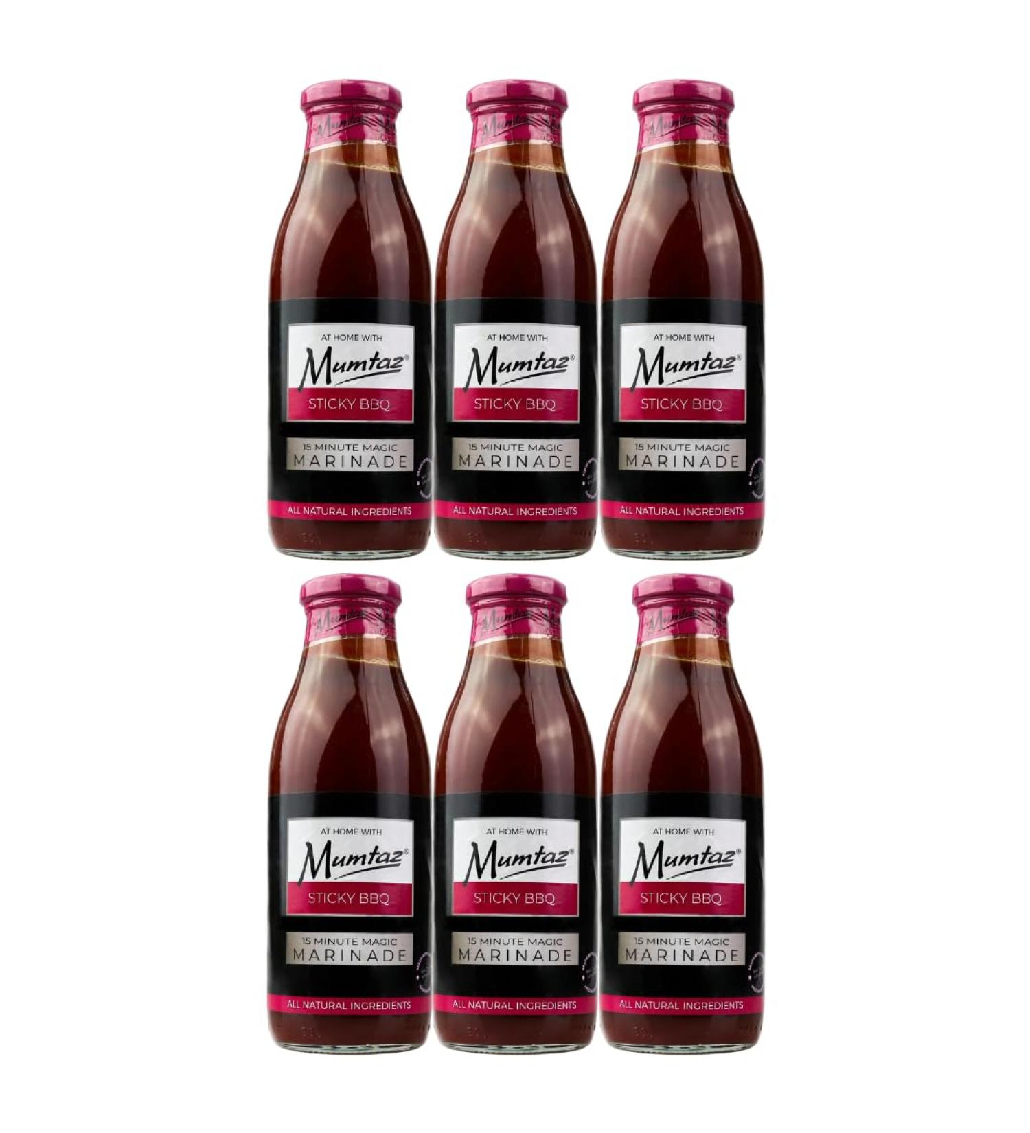 Mumtaz STICKY BBQ Marinade Sauce - Pack of 6x500g 15 Minute Magic Marinade Medium Spiced BBQ-Grill-Roast-Stir or Air fry All Natural Ingredients Gluten Free Vegan Friendly. - Buy Online on GoSupps.com