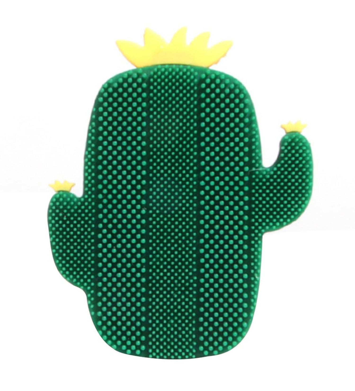 Silicone Facial Scrubber - Cactus Cleanser Brush for Face Washing - Buy Online on GoSupps.com
