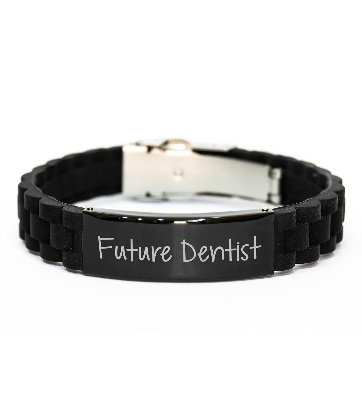 AddictiveDesignsCo Funny Gifts from Friends for Future Dentist Glide lock Clasp Bracelet Unique Christmas Memorable Presents for Men Women Coworkers