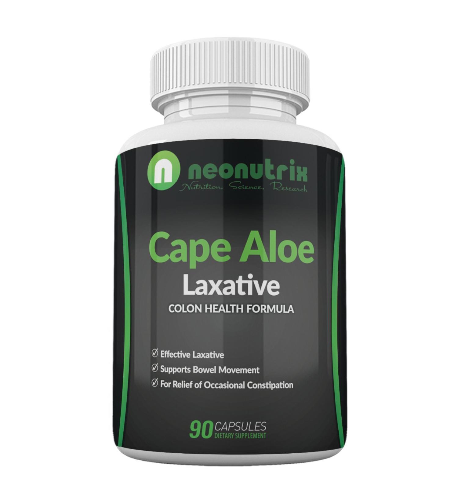 Cape Aloe Natural Laxatives for Constipation Relief - 90 Capsules - Made in USA | Neonutrix - Buy Online on GoSupps.com