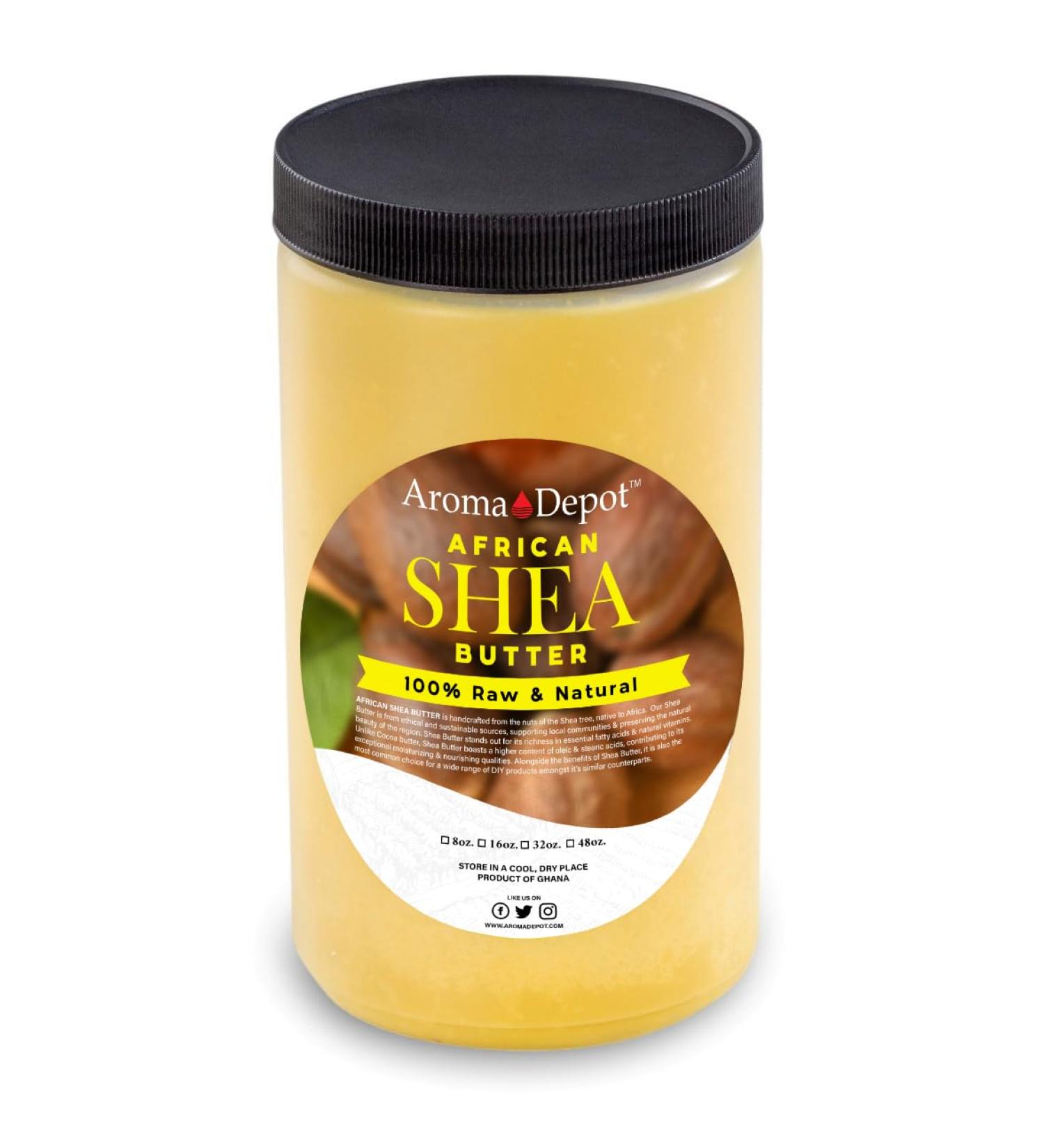 Raw African Shea Butter 2 lb Jar Yellow/Gold Grade A 100% Natural & Pure. Fresh Moisturizing Ideal for Dry and Cracked Skin. Can be use in Body Hair and Face. Imported from GHANA. - Buy Online on GoSupps.com