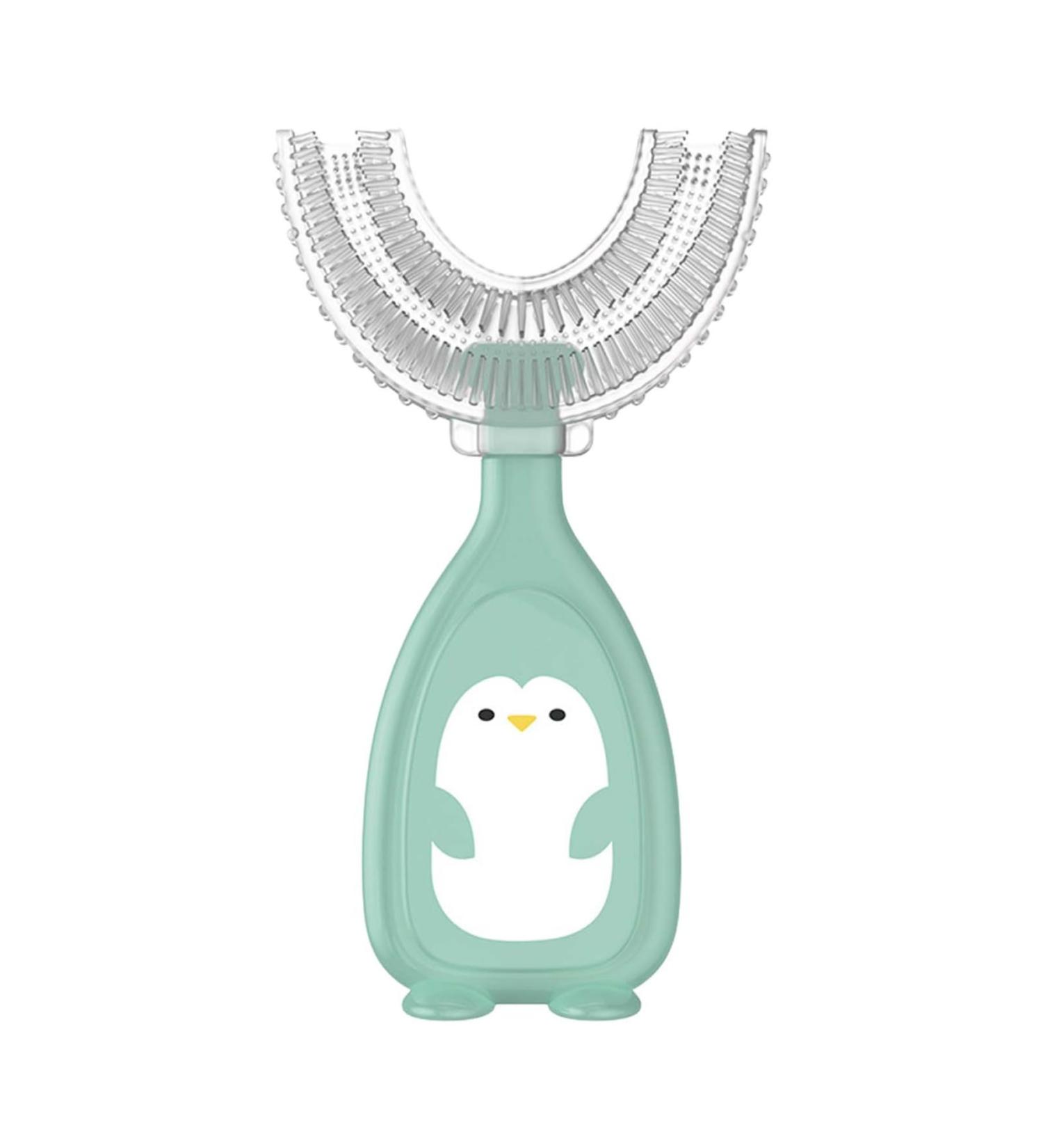 Children's U-Shaped Toothbrush - Soft Silicone Baby Toothbrush for Oral Care (Green L) - Manual Cleaning Tool - Buy Online on GoSupps.com