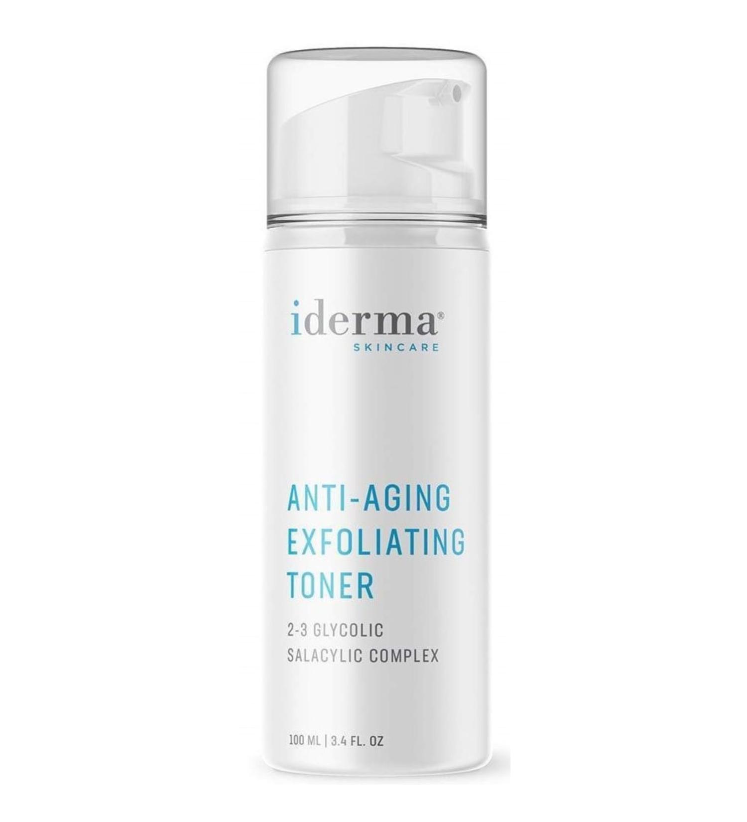 Anti-Aging Exfoliating Facial Toner Hydrating Toner for Face Formulated for Women Oily Complexion Clear Skin Balanced Texture Astringent Care Radiant Appearance Gentle Face Treatment by iDerma 1
