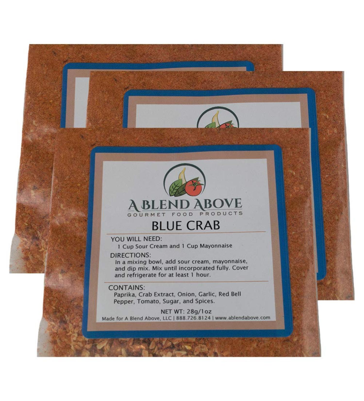 A Blend Above Blue Crab Dip Mix Mixed Seasonings Packet, 1 oz (3 Pack)