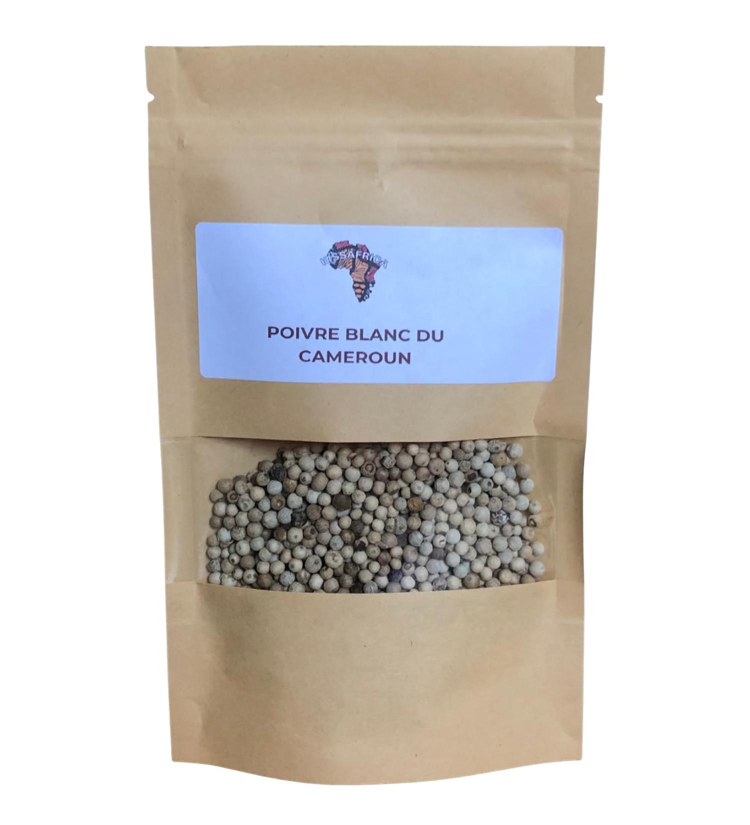 White Pepper Grains - 100g Bag | Fine and Subtle Spice | Ideal for White Sauces Meats Soups and Home Cooking - Buy Online on GoSupps.com