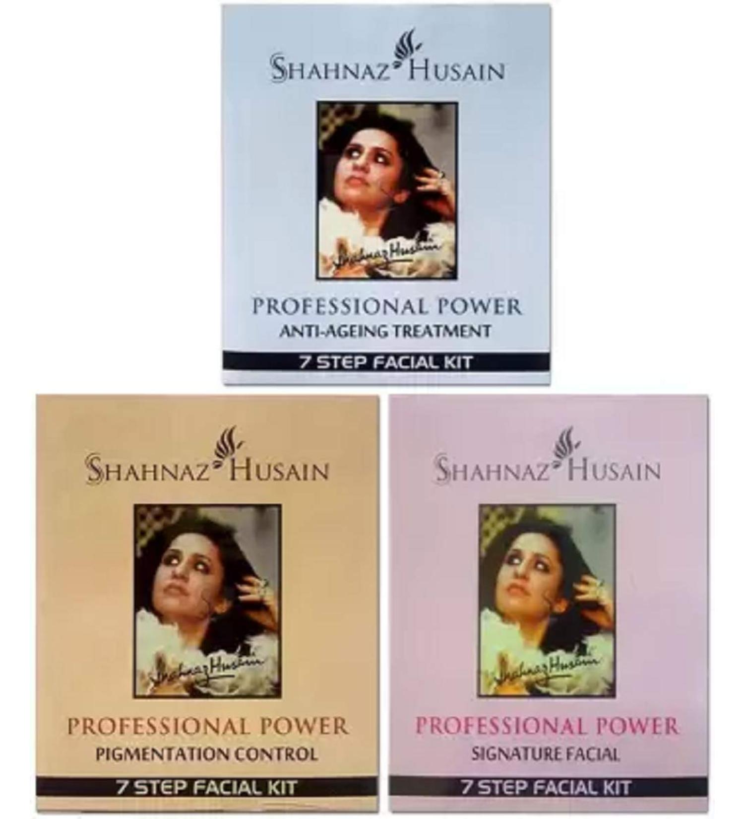 Shahnaz Husain Anti-Ageing Pigmentation Control and Signature facial kit combo (3 x 16 g)